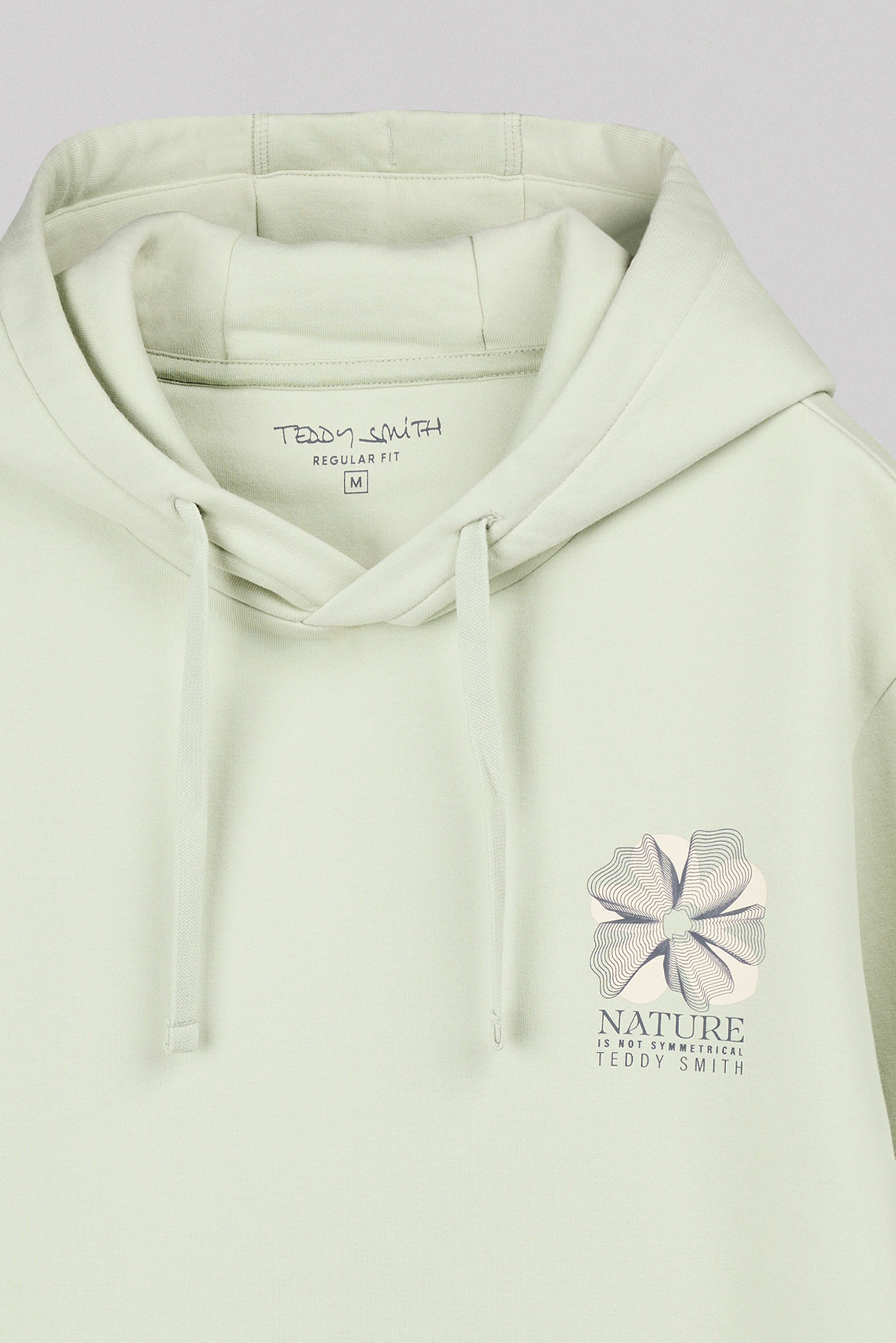 Teddy Smith S-Nature Hoody Vert Nacre sweat capuche coton