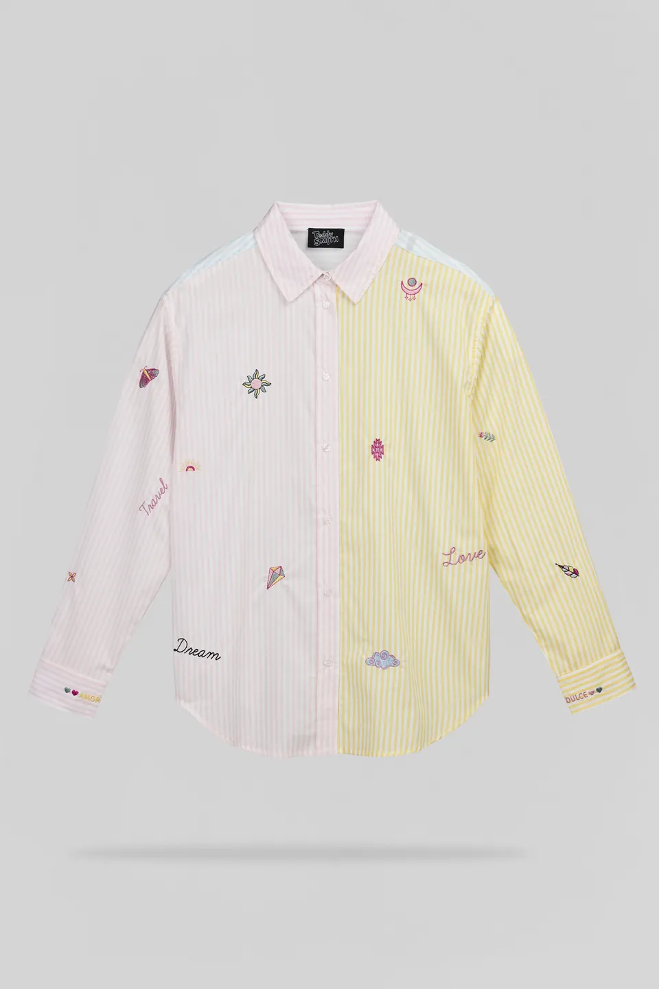 Teddy Smith C-Louisia ML chemise rose quartz rayures coton