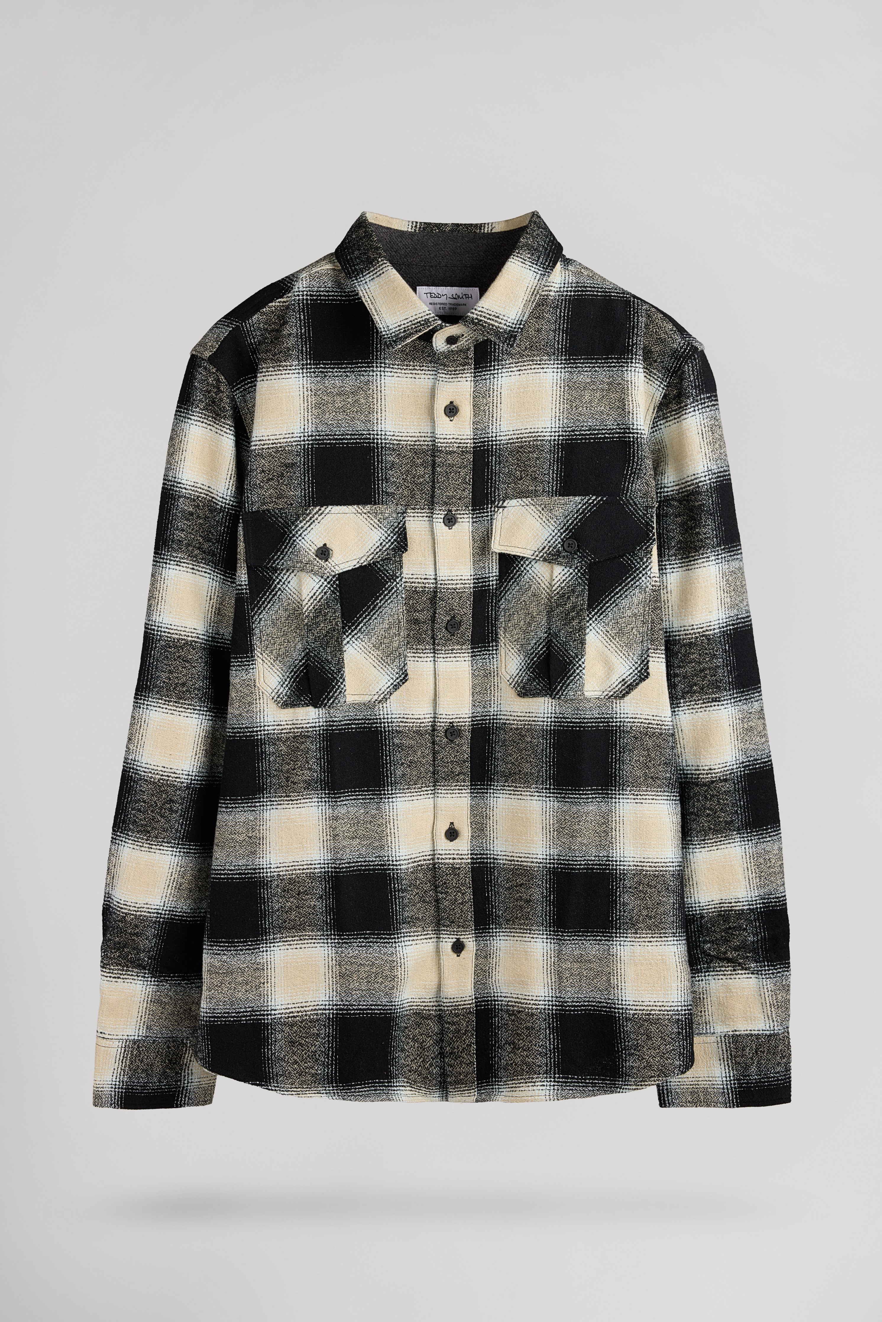 Teddy Smith C-Peak ML chemise à carreaux noire homme