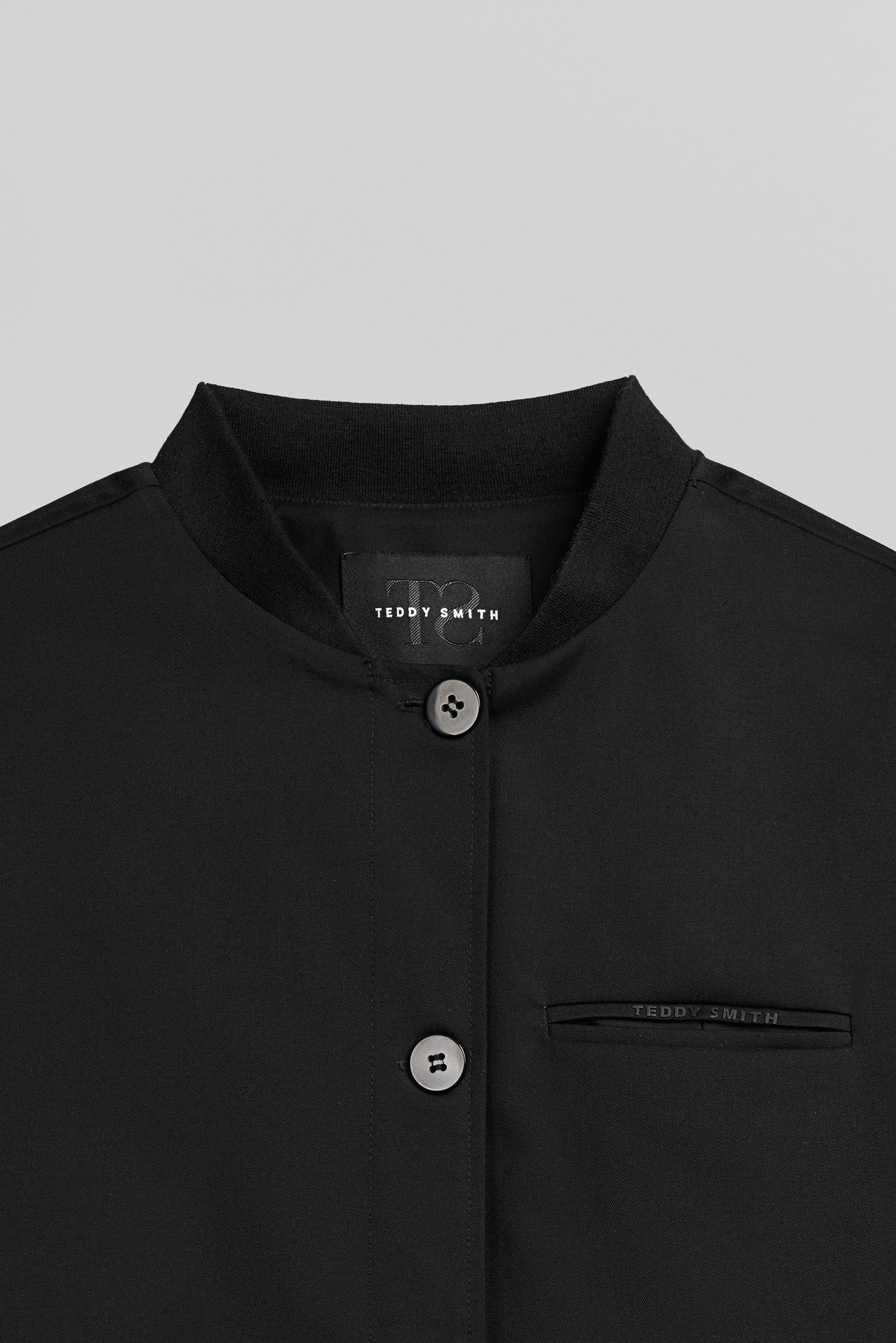 Teddy Smith B-Kendall veste courte doublée noire col montant
