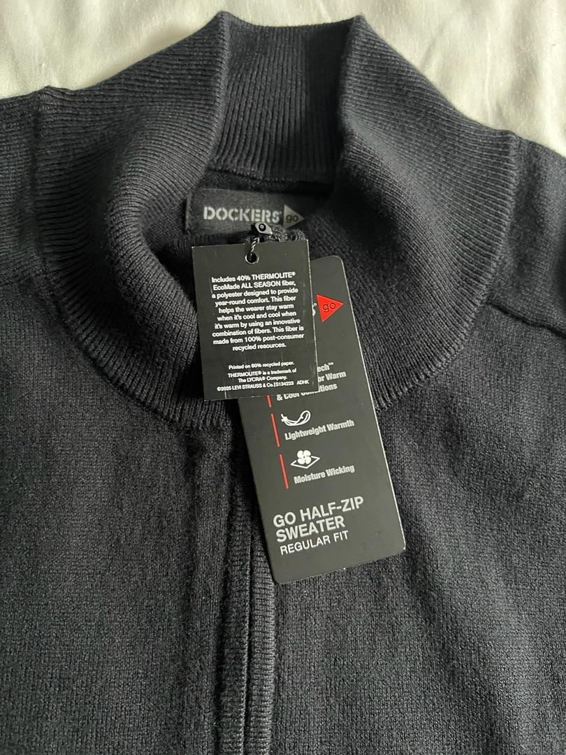 Dockers Go Half-Zip Sweat Homme Noir Thermorégulant