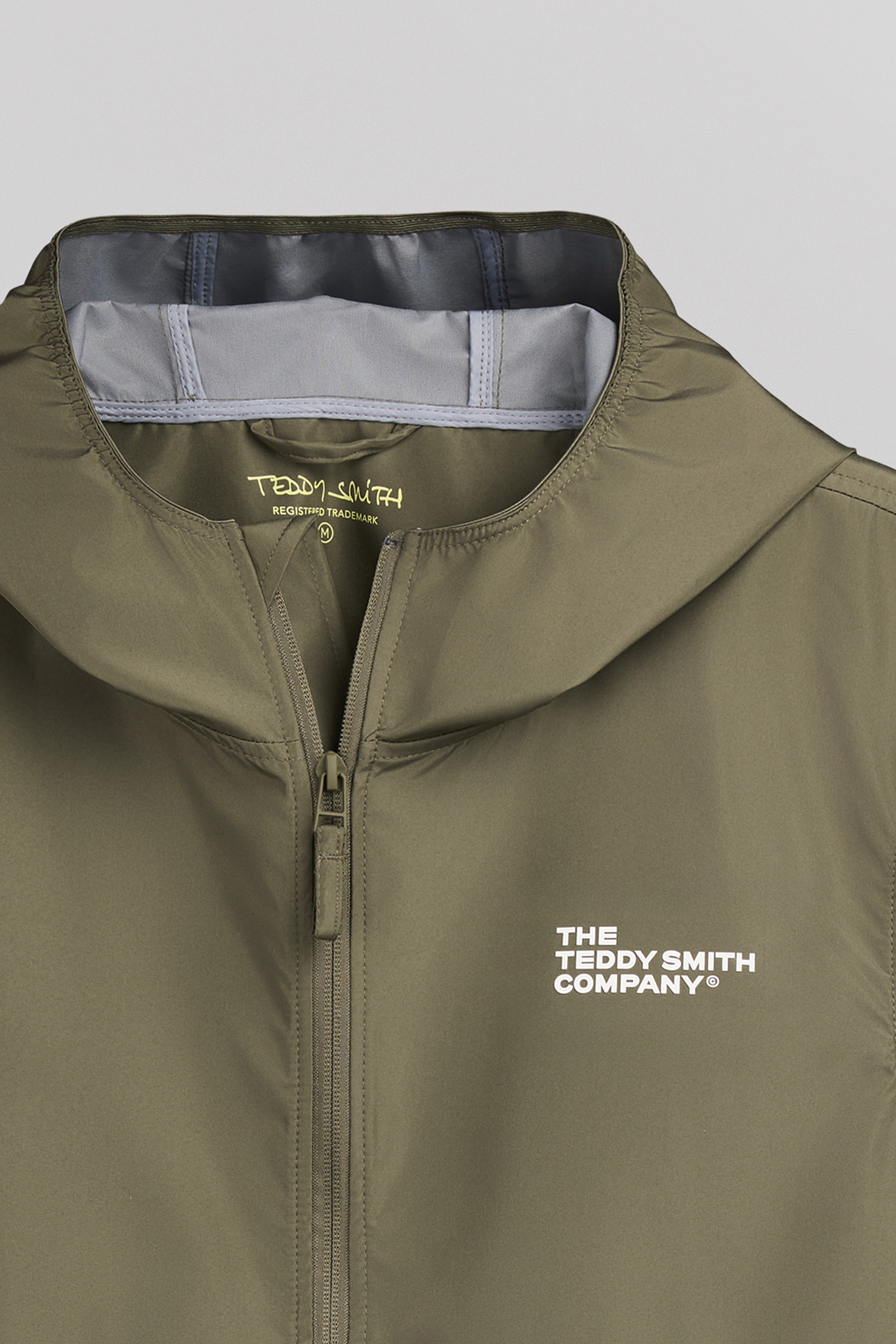 Teddy Smith B-Harris blouson coupe-vent dusty kaki à capuche