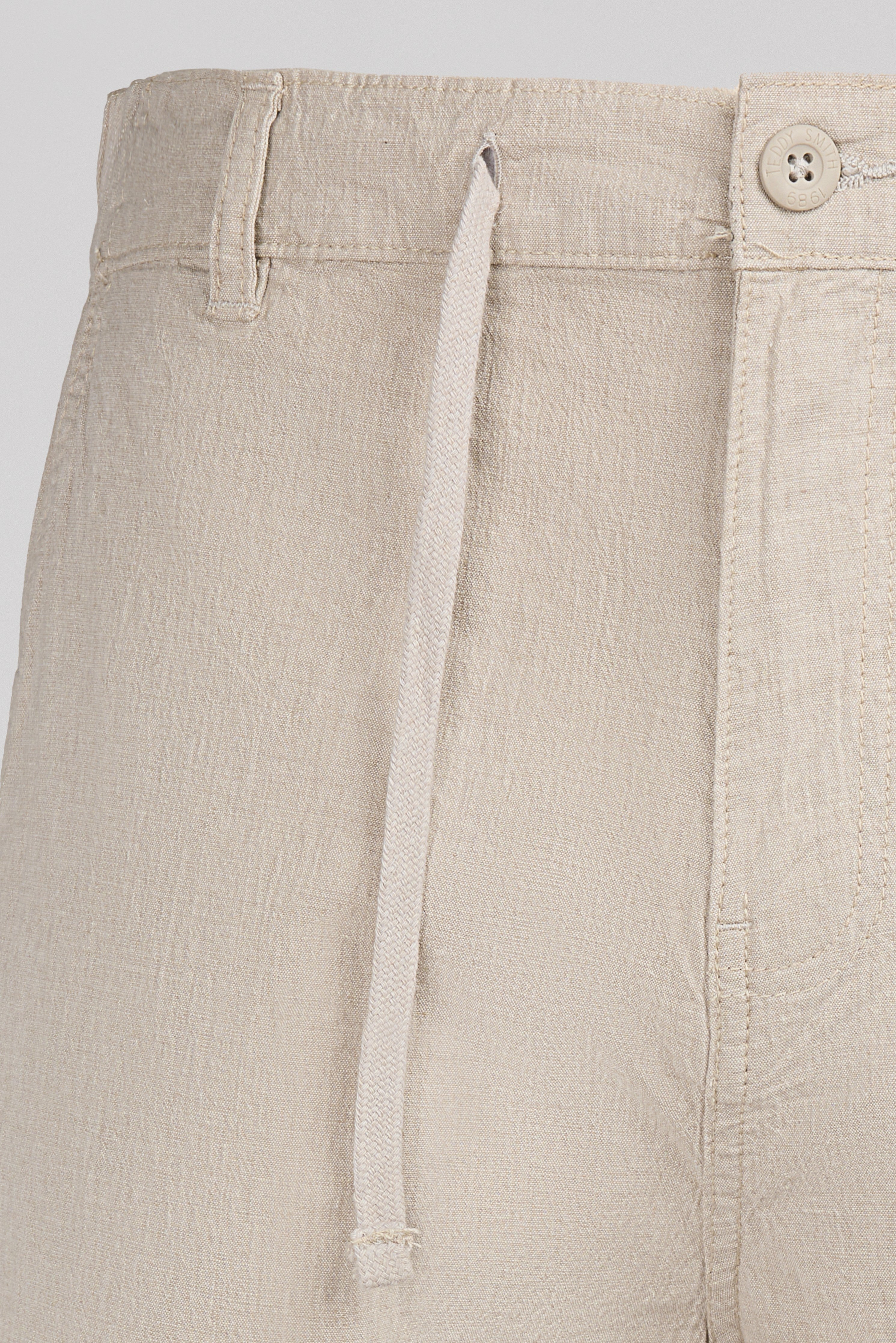Teddy Smith S-Linen short chino beige lin coton