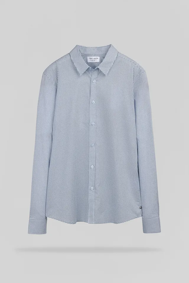 Teddy Smith Carton ML Pastel Blue chemise cintrée imprimé