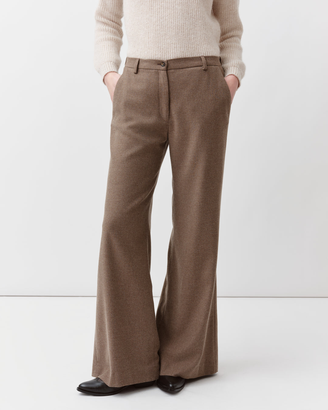 DIEGA PIEDRO pantalon large anthracite