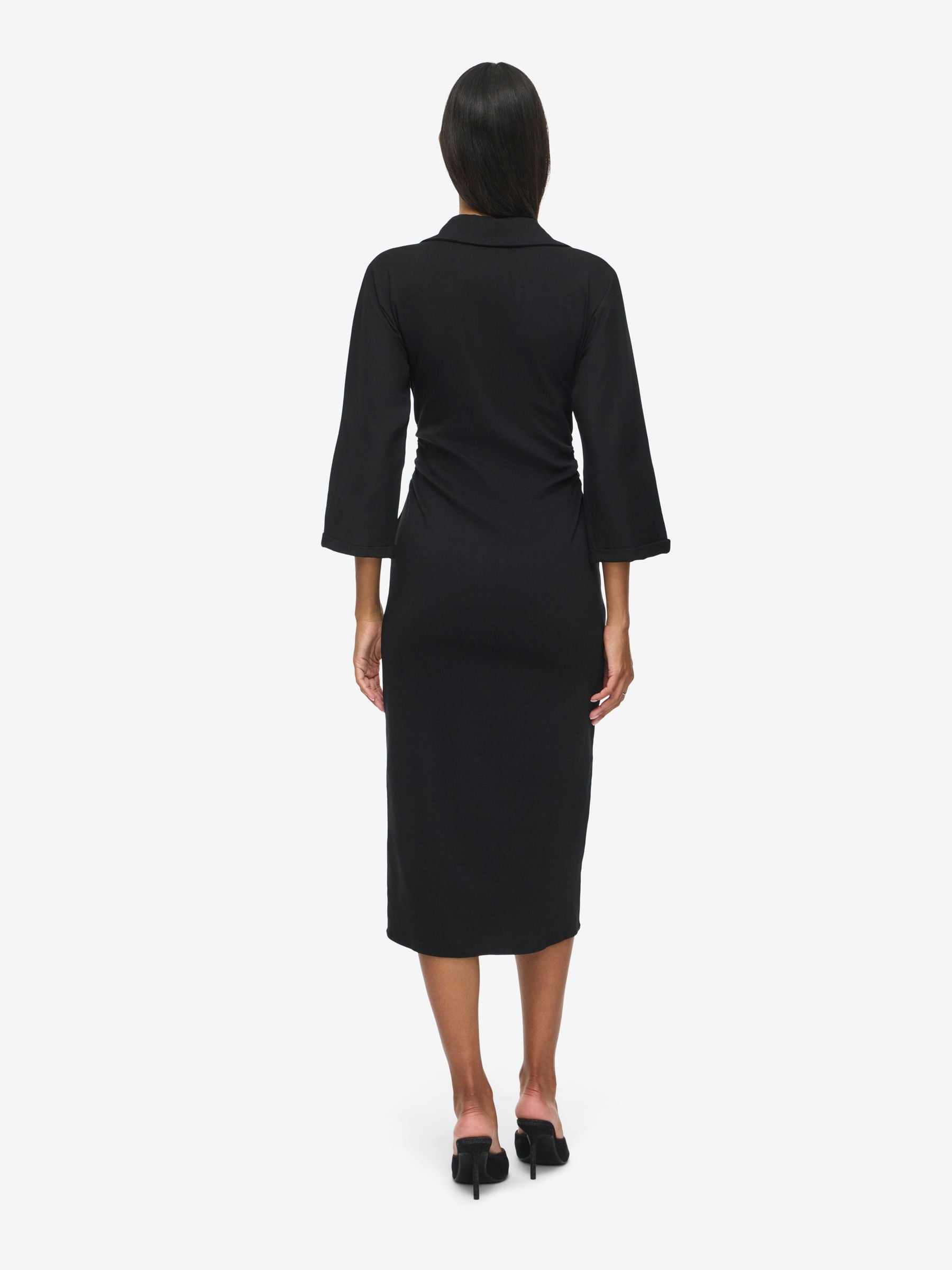 Noisy May Josefina robe chemise midi col V boutons