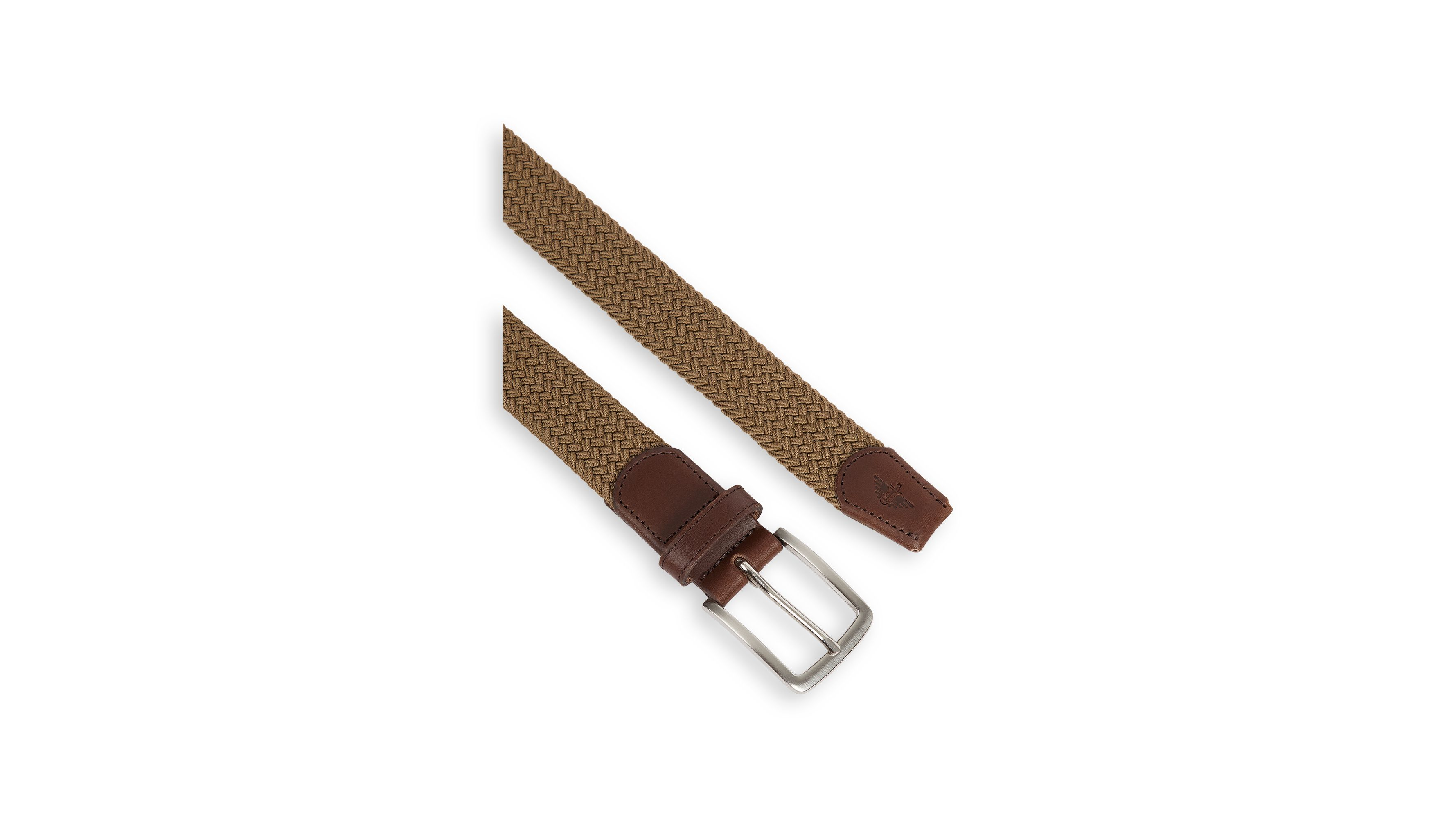 Dockers ceinture tressée marron élastique