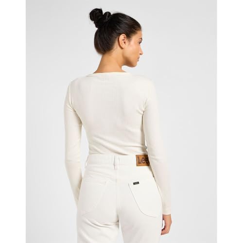 Lee Ls Rib tee-shirt femme L noir slim