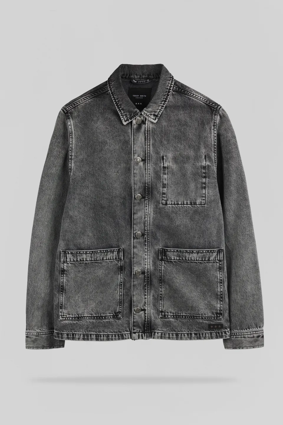 Teddy Smith V-Regent veste denim grise vintage