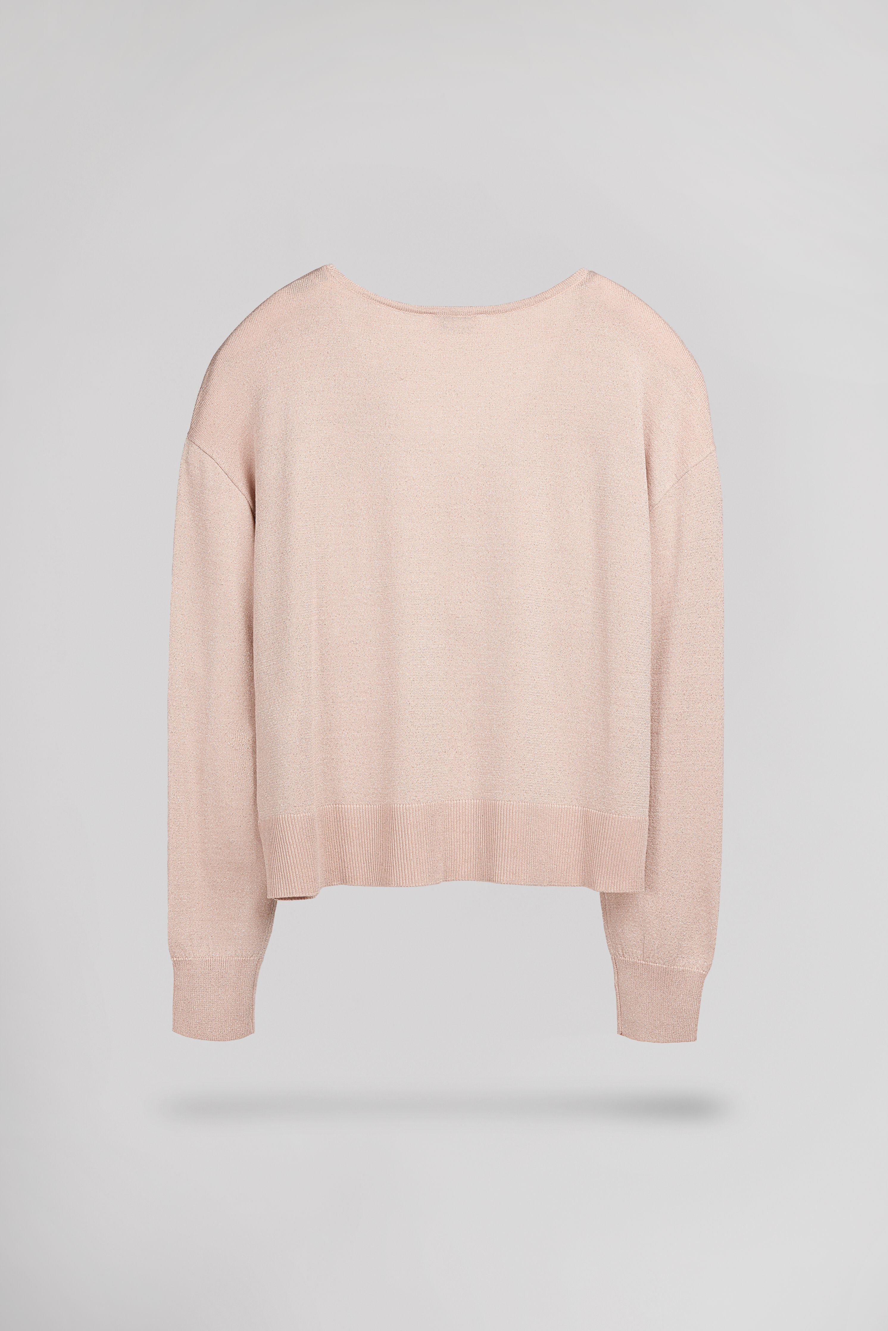Teddy Smith P-Lizie pull maille femme rose pâle lurex