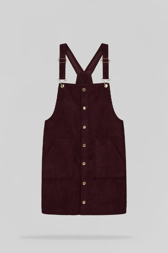 Teddy Smith R-ROLLIE robe salopette bordeaux velours