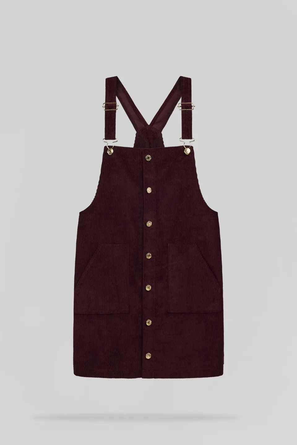 Teddy Smith R-ROLLIE robe salopette bordeaux velours
