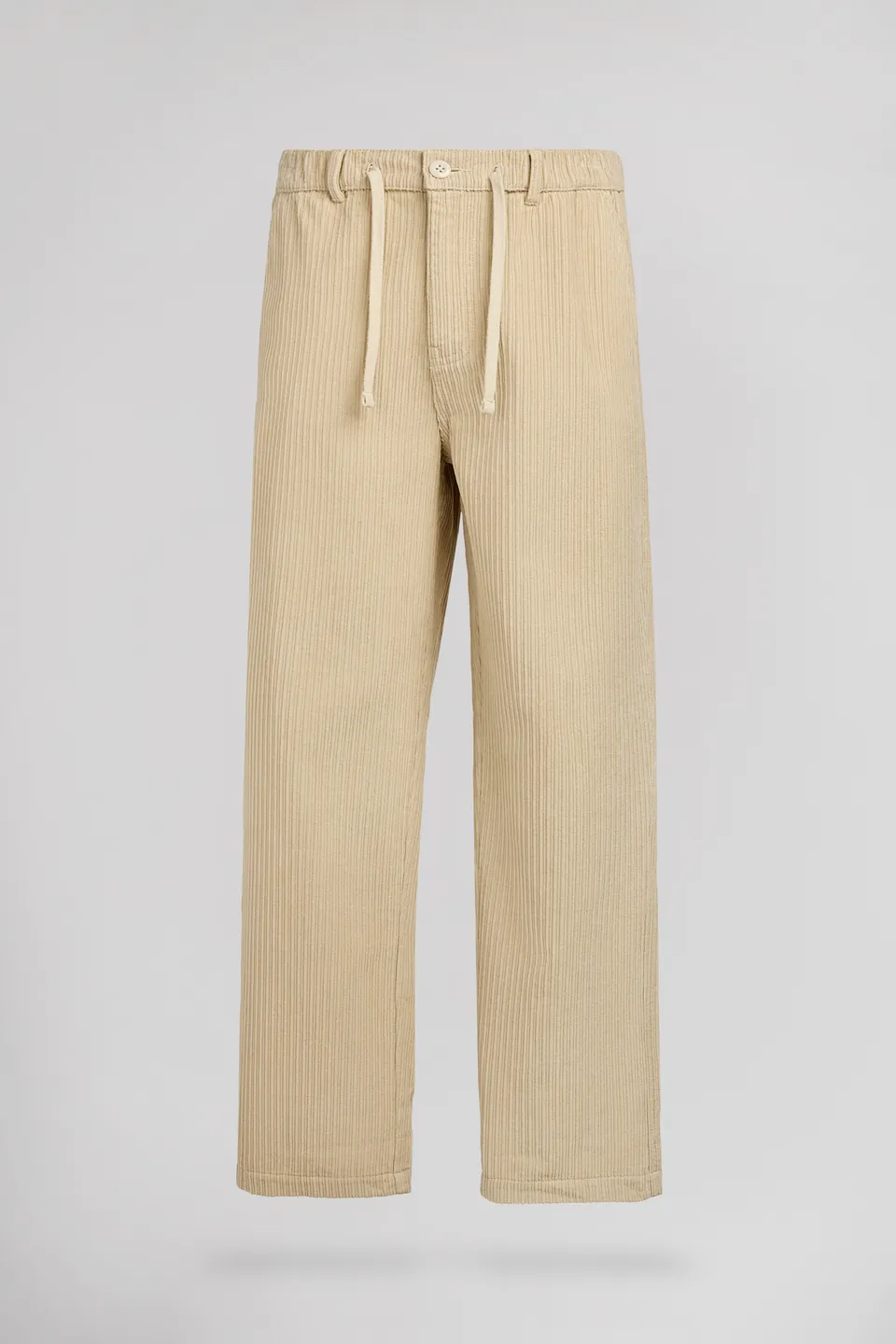 Teddy Smith P-York Velvet pantalon crème large velours