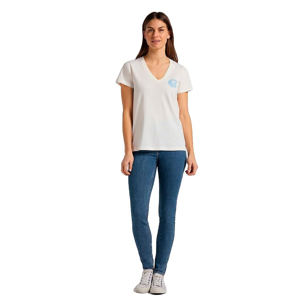 Lee Palm Tree T-shirt Femme Rose Col V
