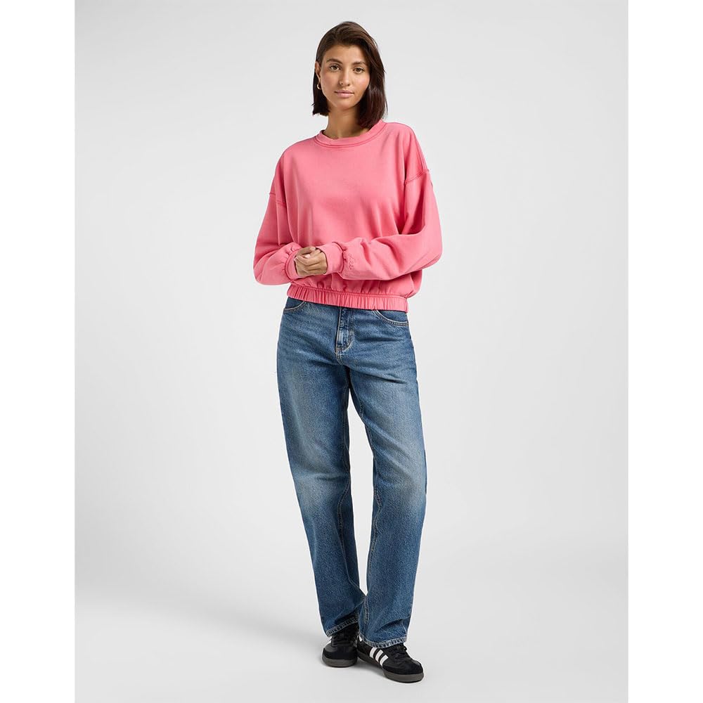 Lee Sleeve Detail Sweatshirt sweat femme litchi taille L coupe décontractée
