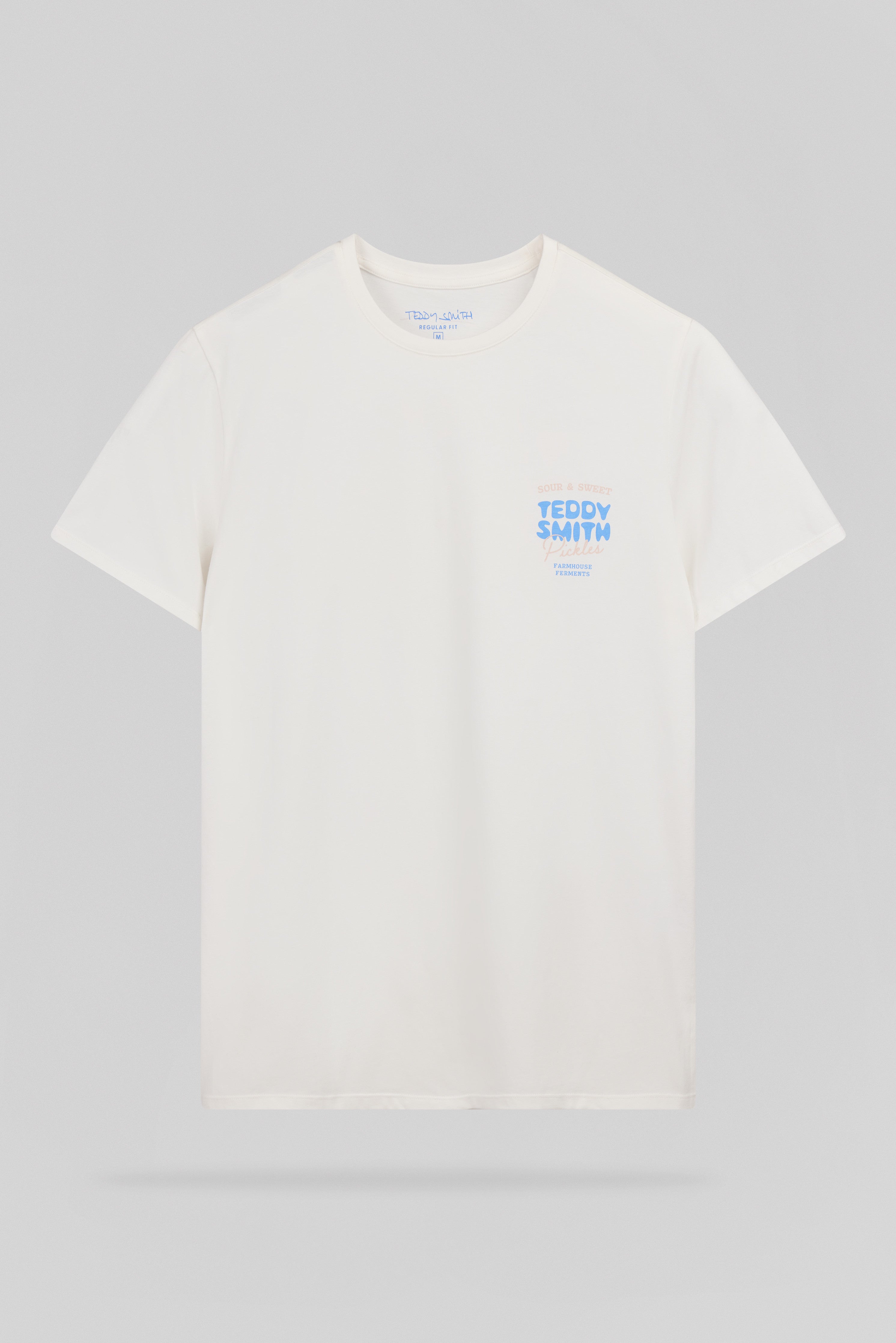 Teddy Smith T-Pickles MC t-shirt blanc cassé imprimé