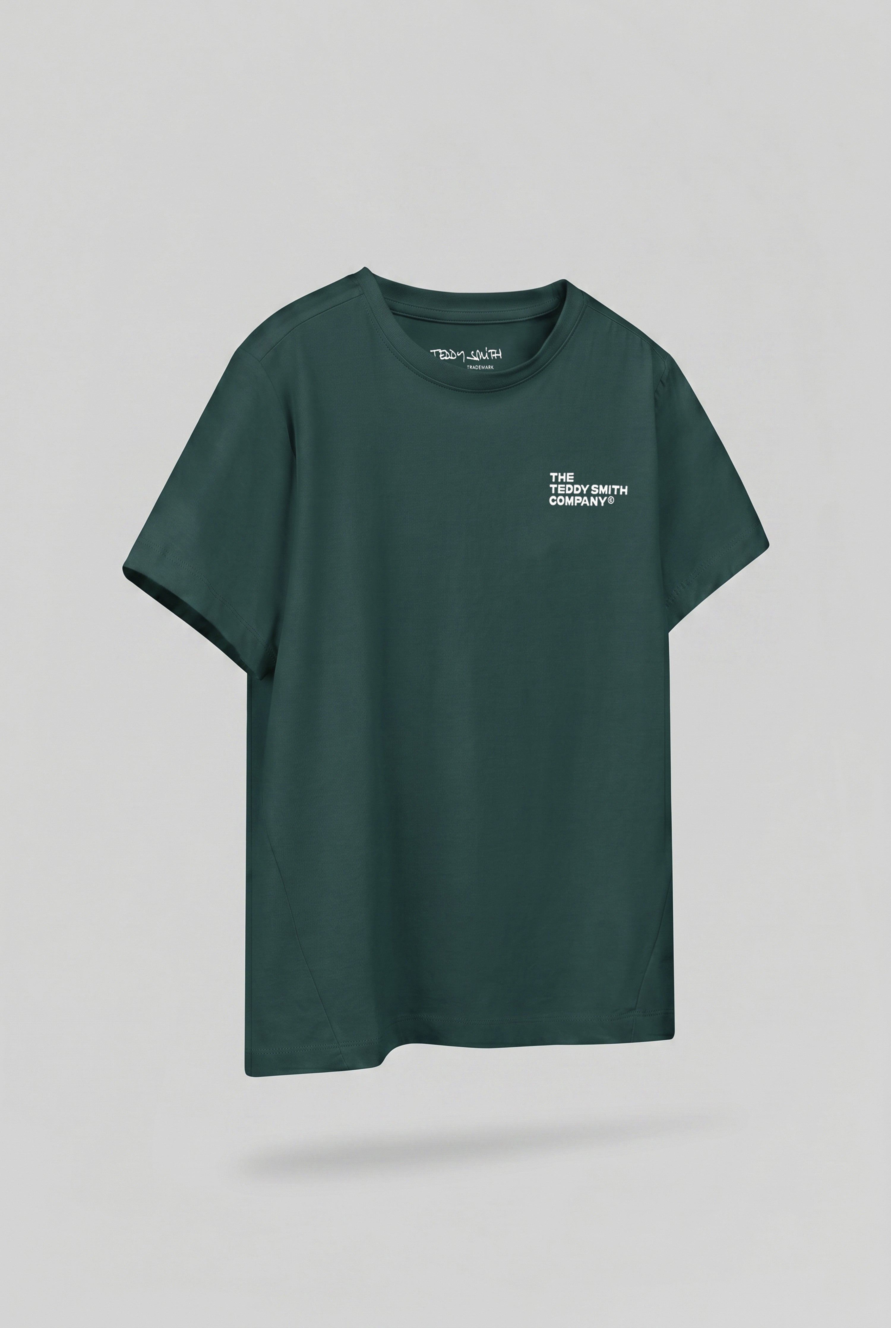 Teddy Smith T-COMPANY MC JR t-shirt garçon vert pin ajusté