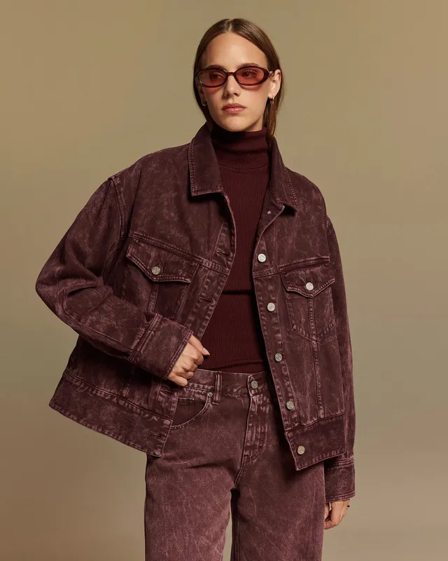 Labdip Baya Dye Vintage Berry veste oversize denim