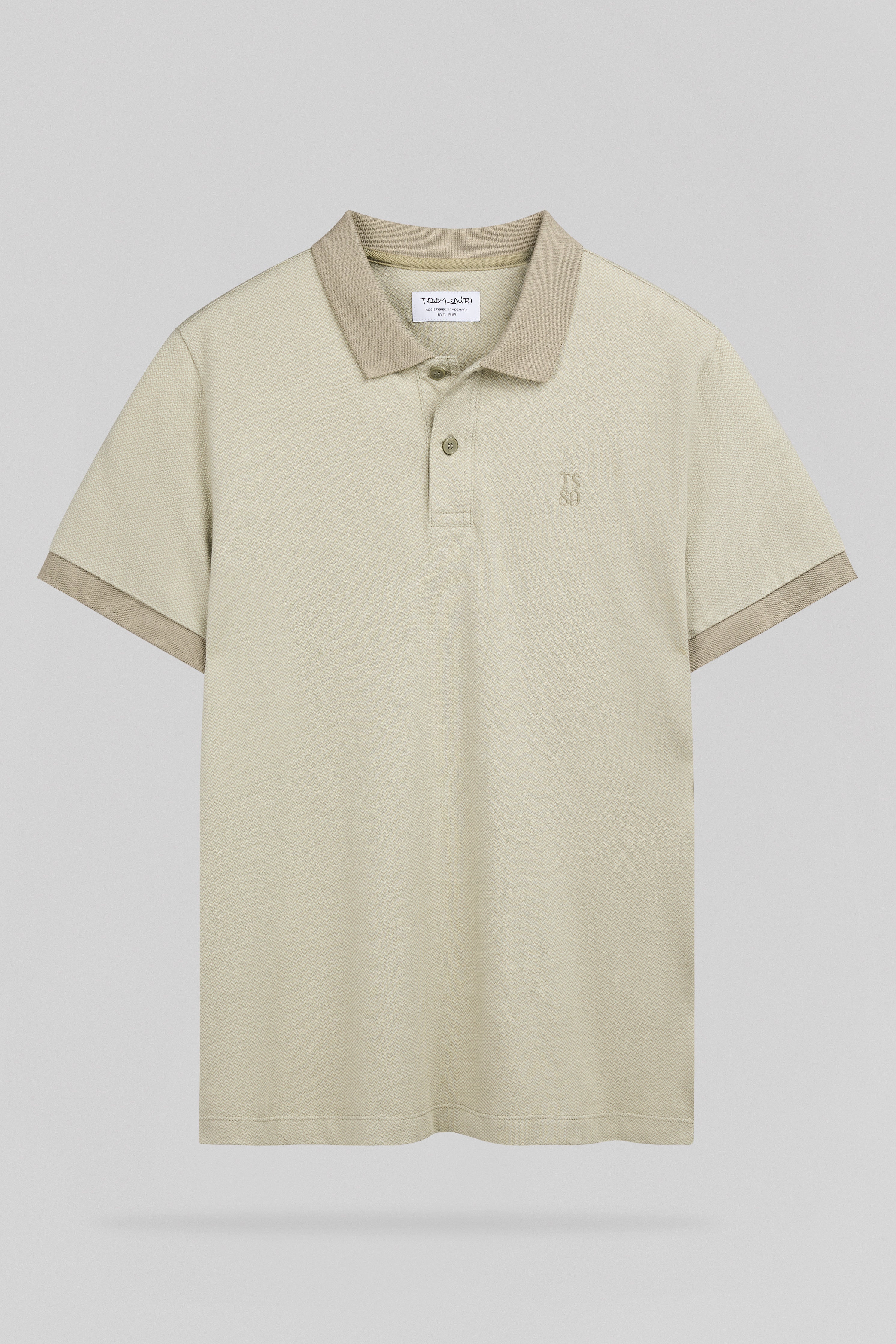 TEDDY SMITH P-Osey polo jacquard homme kaki