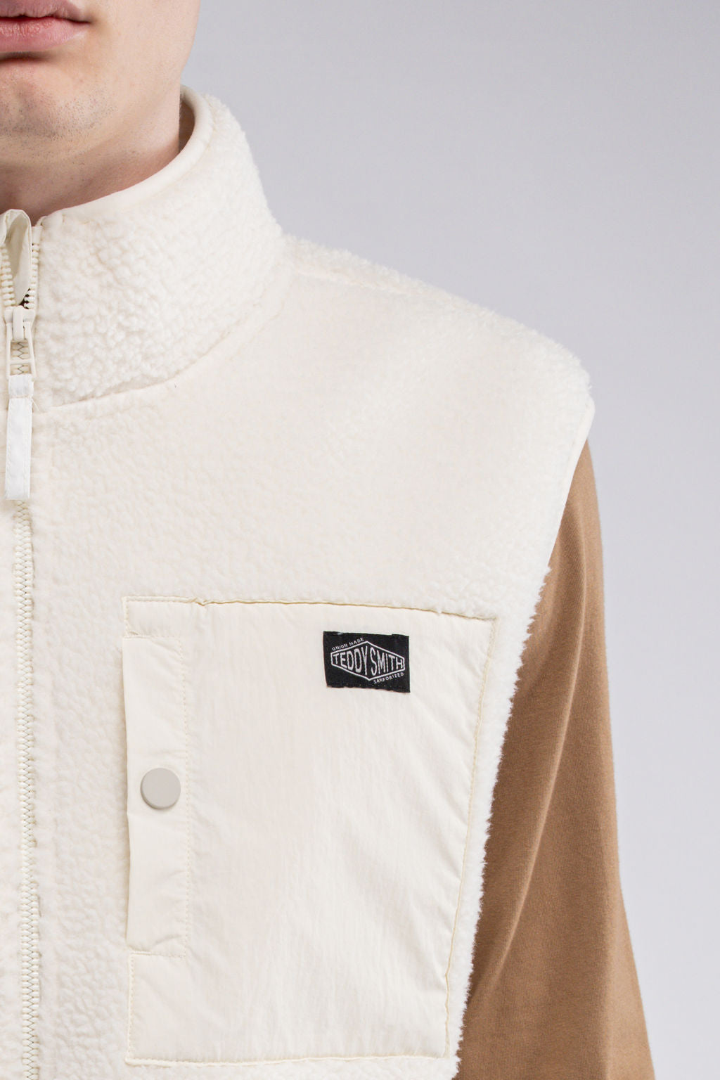 Teddy Smith B-Field veste sans manches ivoire
