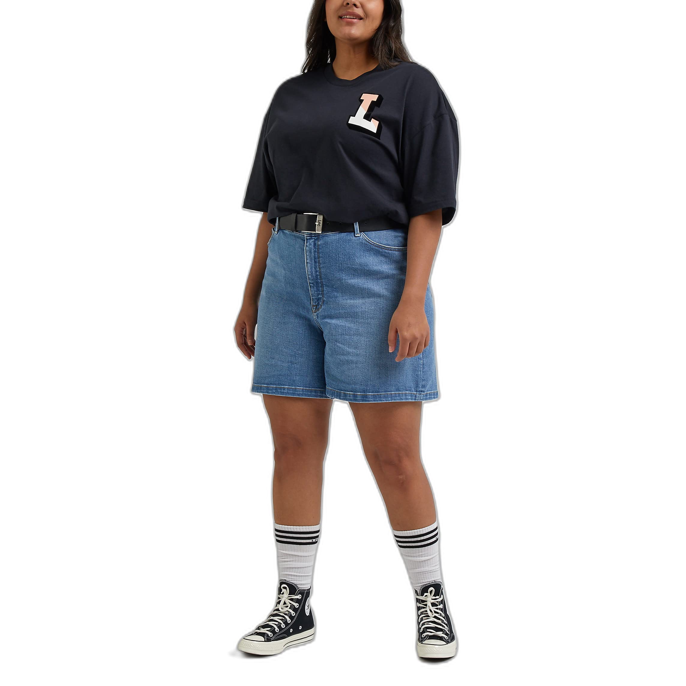 Lee Long Plus short femme 36 bleu moyen extensible