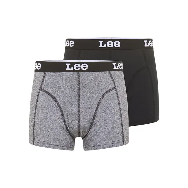 Lee Trunk Boxer Homme Noir Lot de 2 Coton Bio