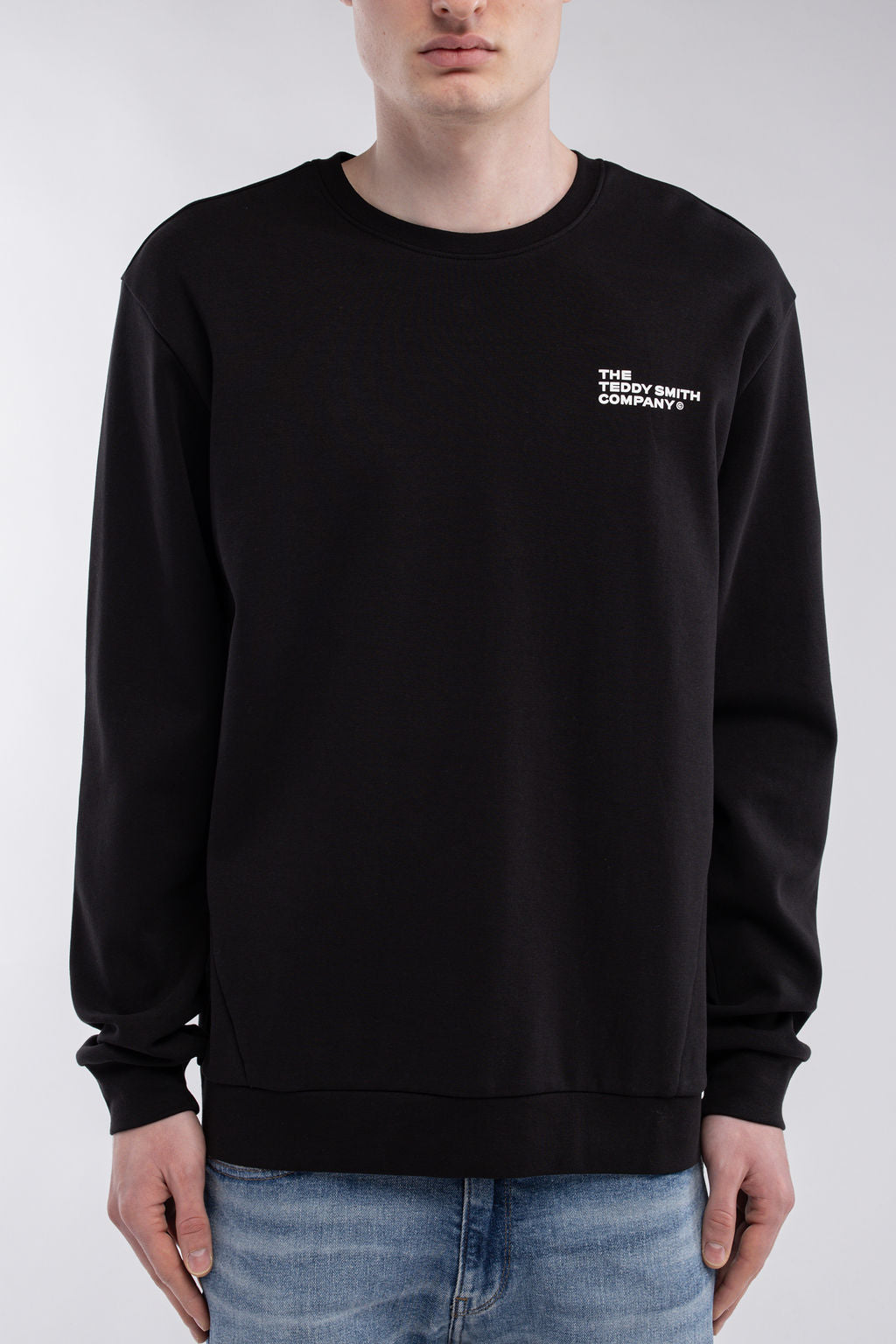 Teddy Smith S-Company RC sweat noir coton col rond