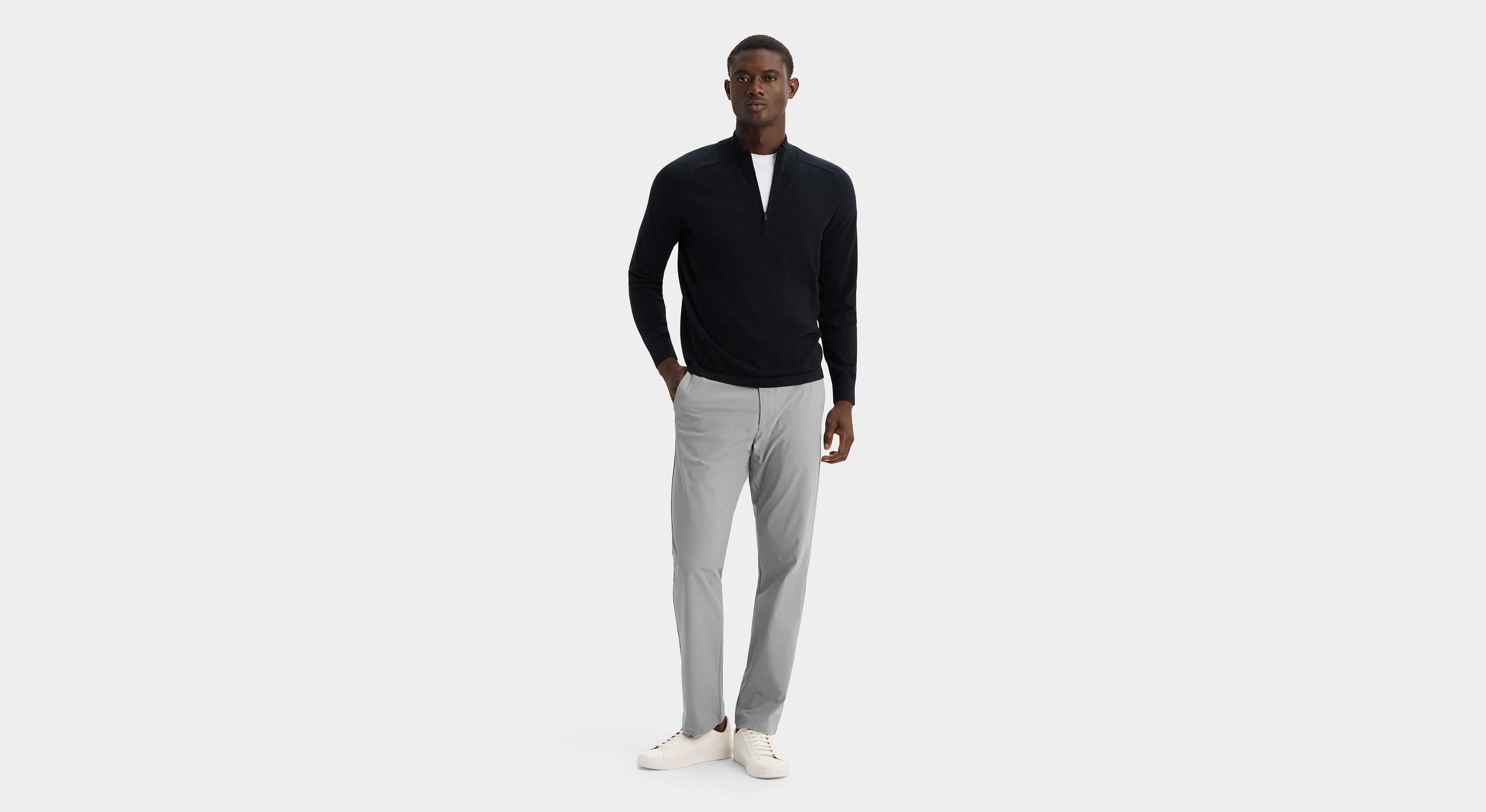 Dockers Go Half-Zip Sweat Homme Noir Thermorégulant