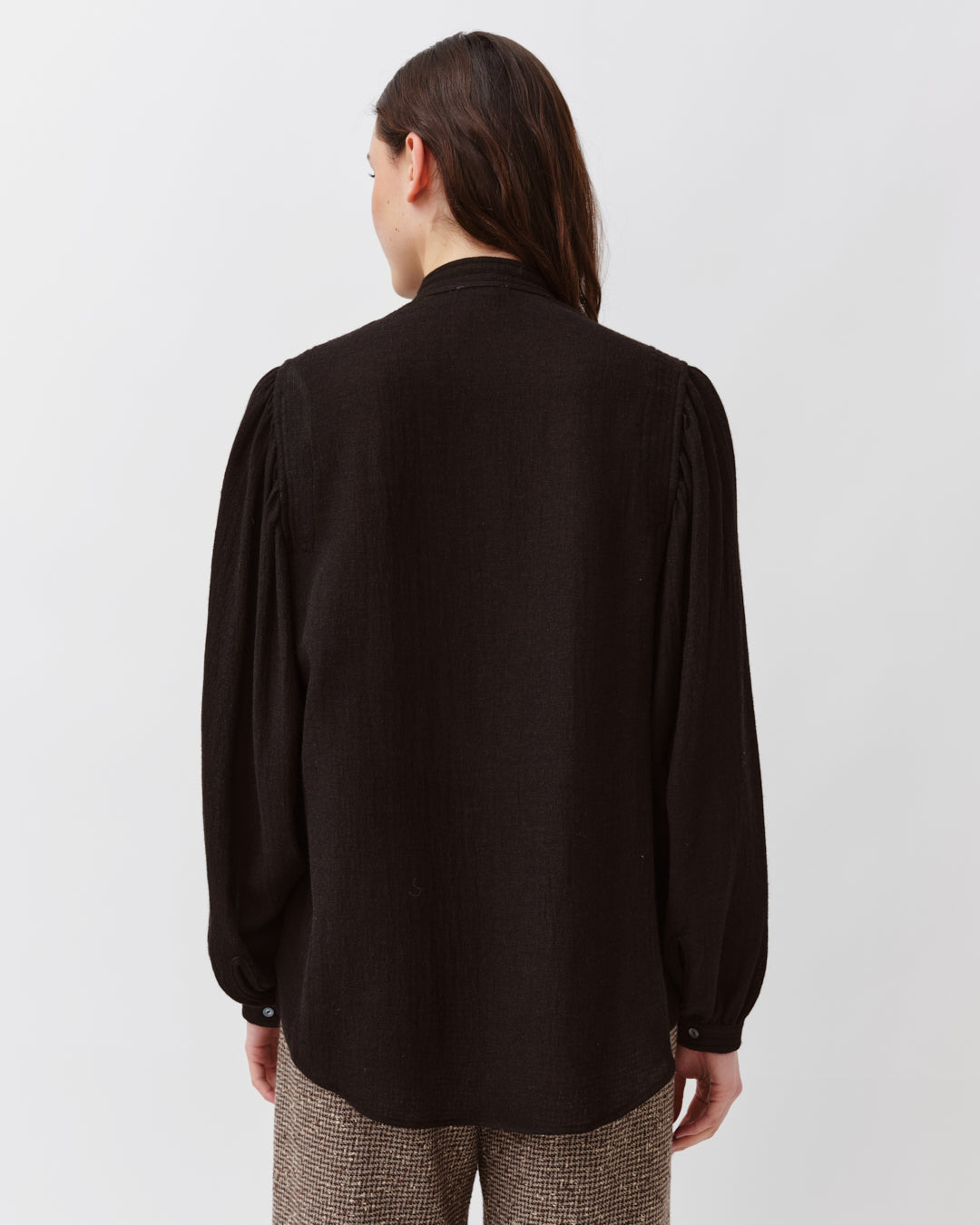 DIEGA CAMOA chemise chocolat viscose laine