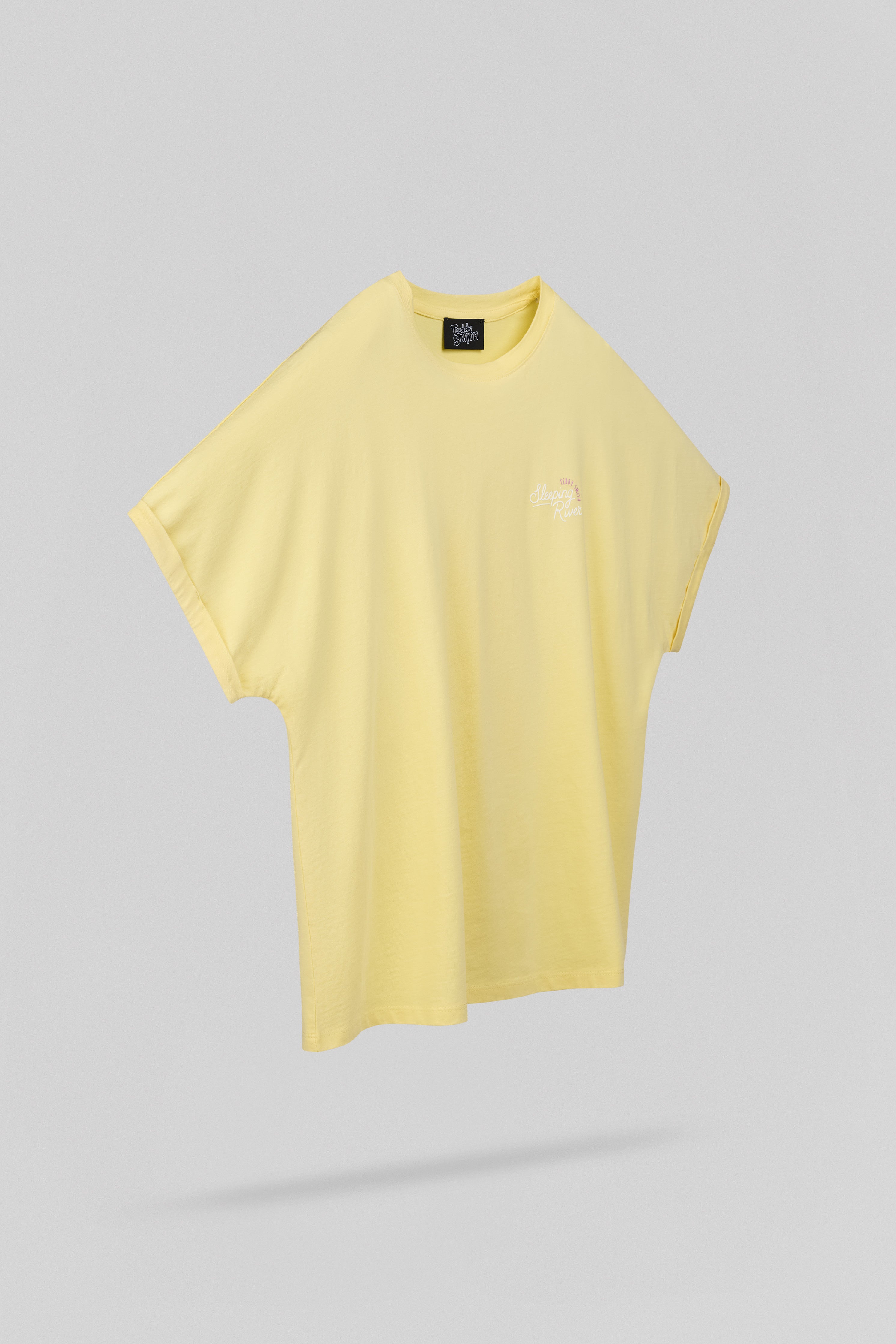 Teddy Smith T-Monty t-shirt femme jaune citron coton