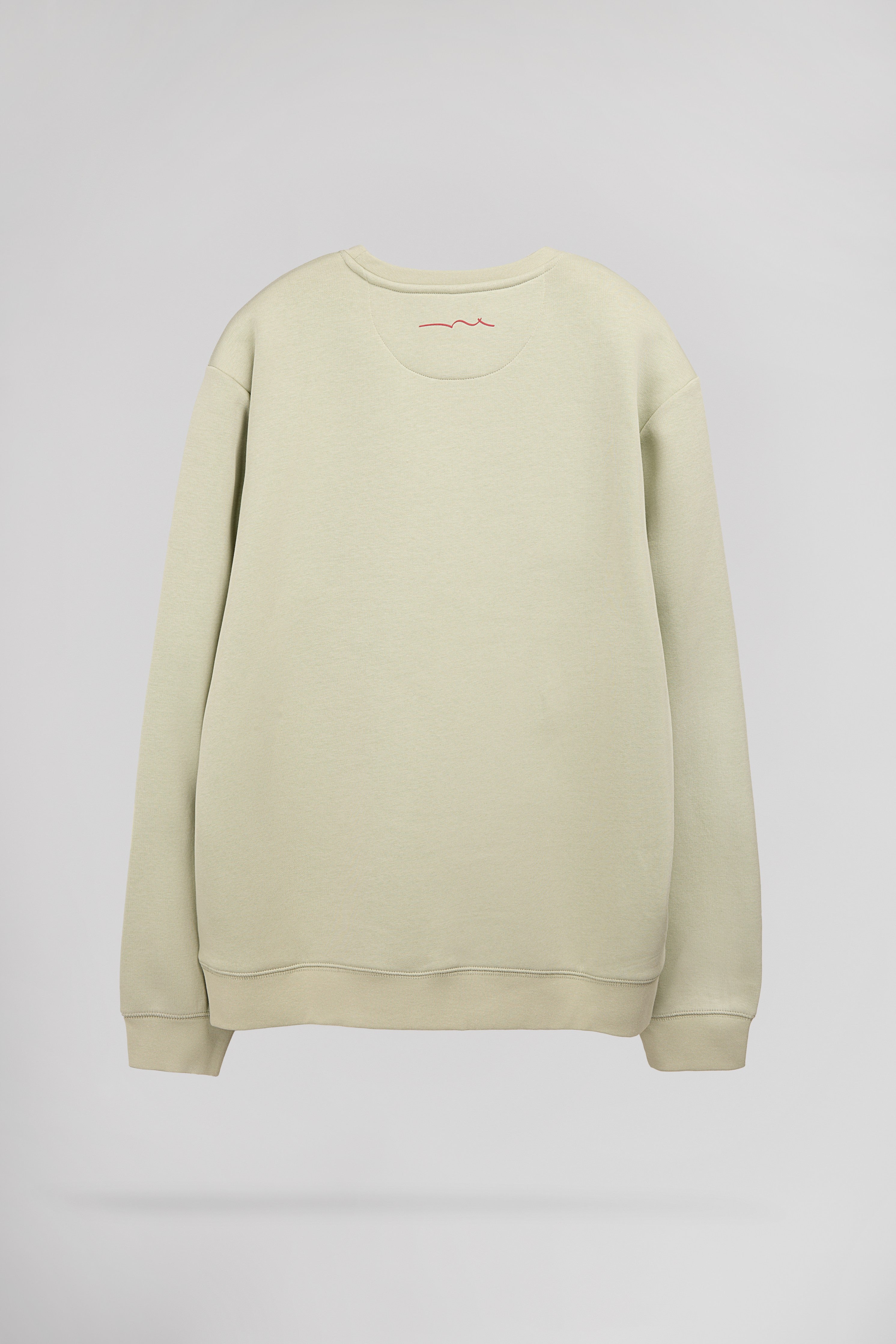 TEDDY SMITH S-JIM sweat homme vert sauge col rond coton
