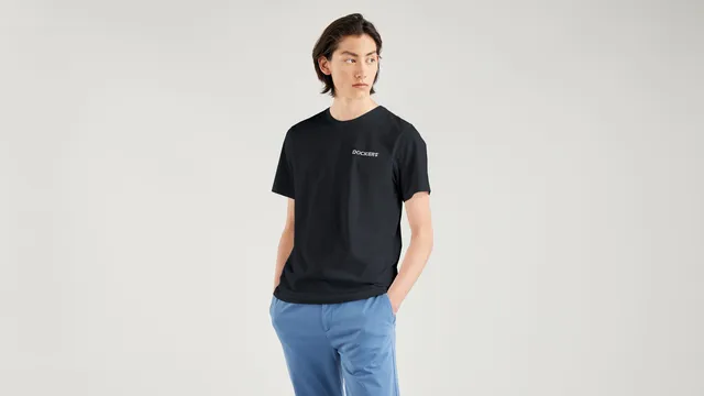 Dockers Stencil Graphic Tee t-shirt noir Slim coton