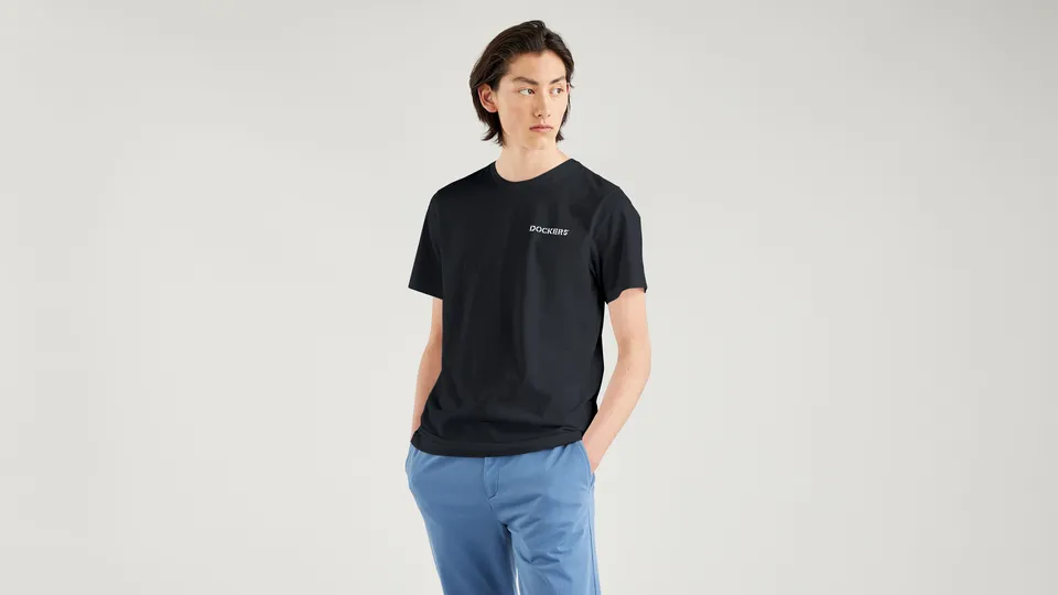 Dockers Stencil Graphic Tee t-shirt noir Slim coton