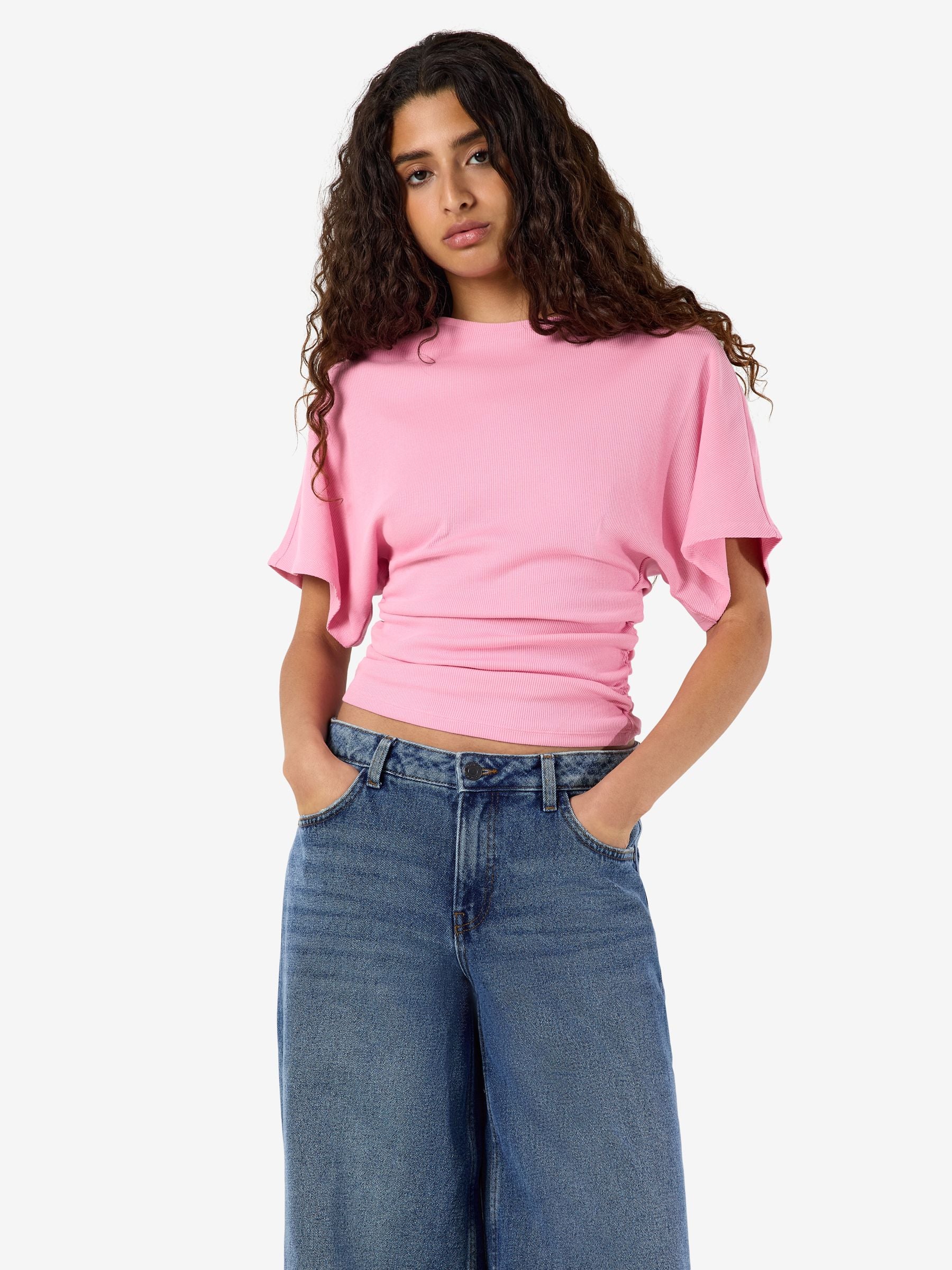 Noisy May Abbi t-shirt coton bio ruché manches courtes