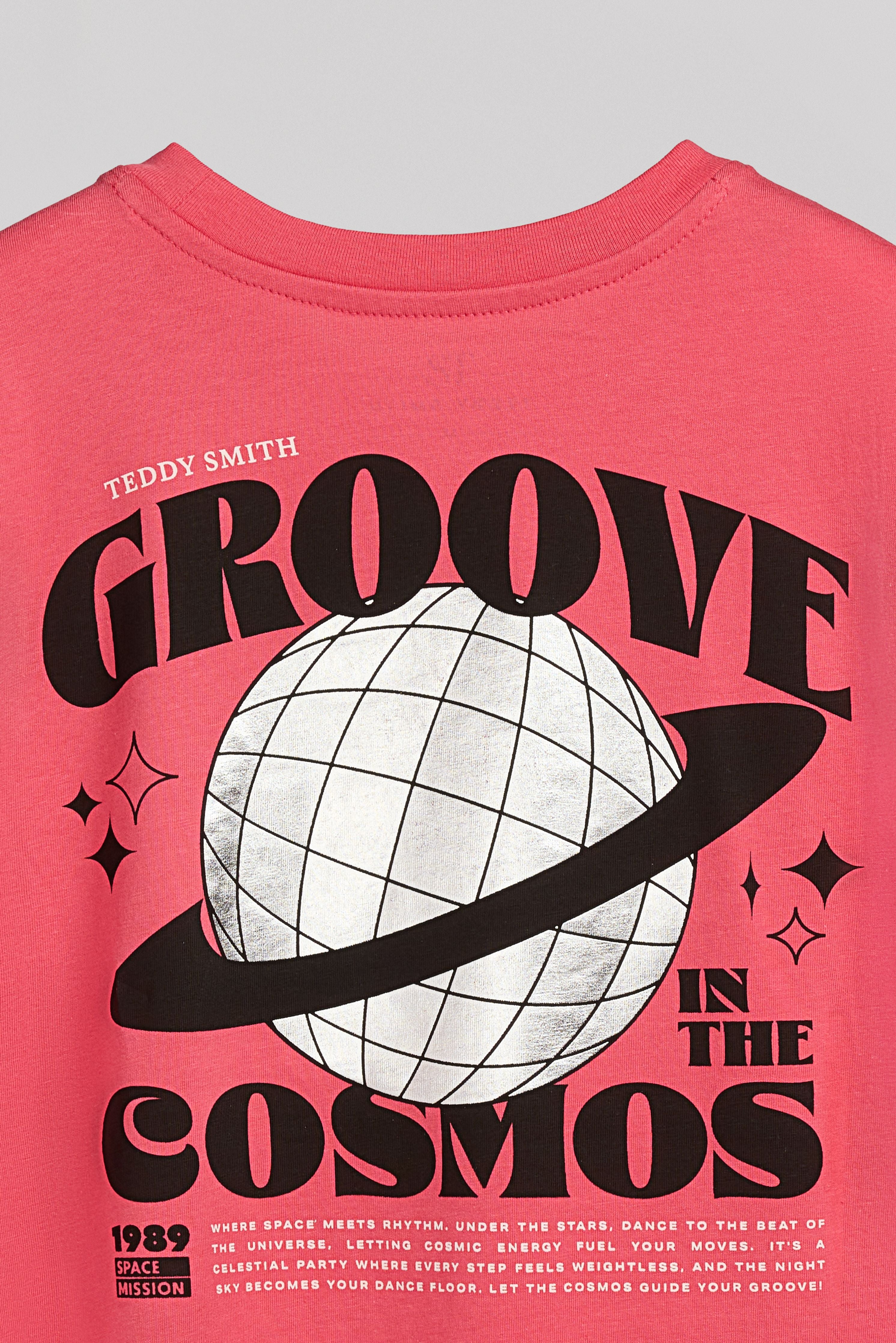 Teddy Smith T-Flow MC JR T-shirt fille punchy pink coton