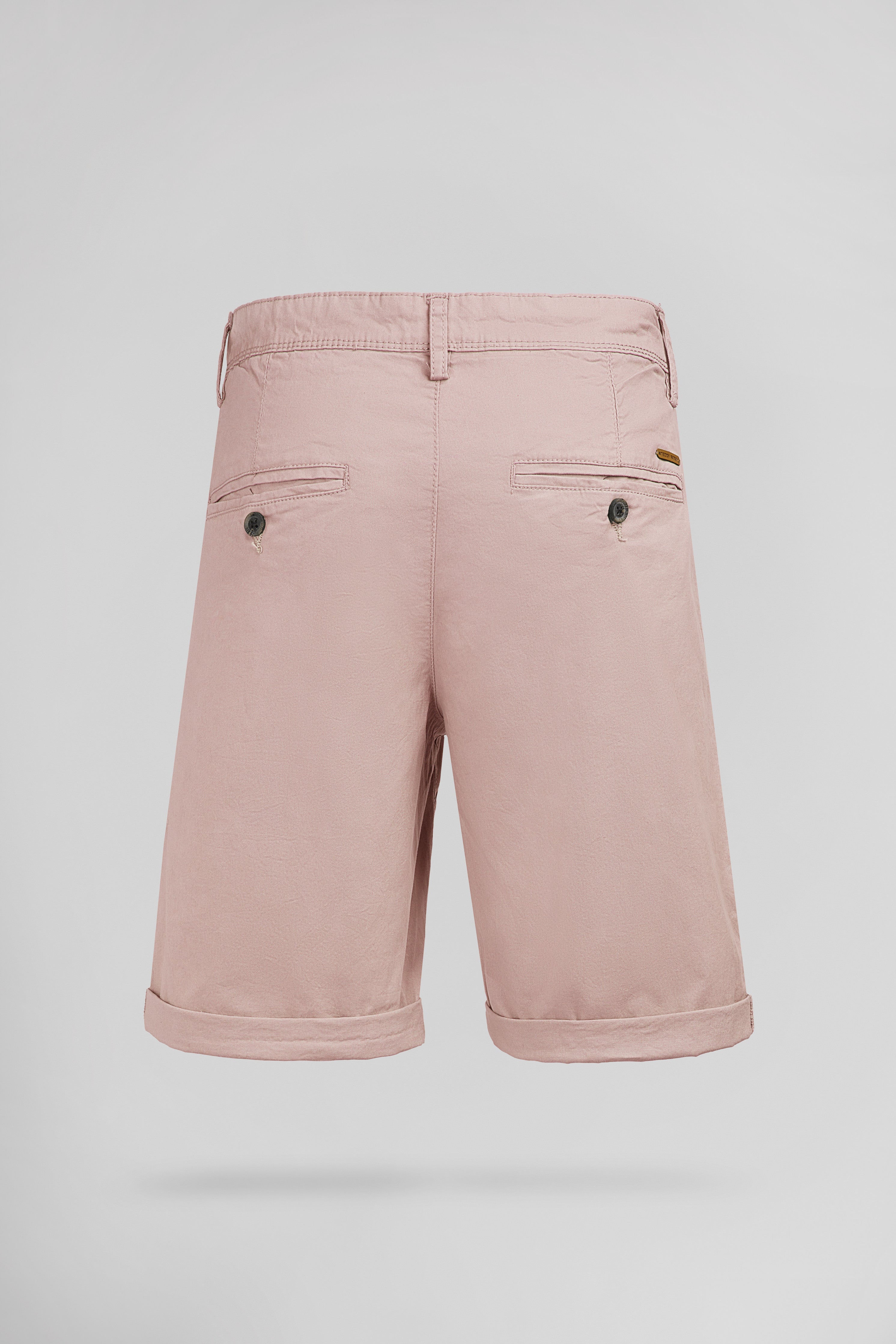Teddy Smith Chino bermuda homme rose pastel coton