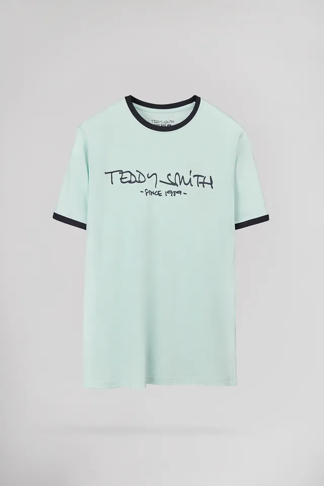 Teddy Smith Ticlass MC t-shirt bleu menthol coton