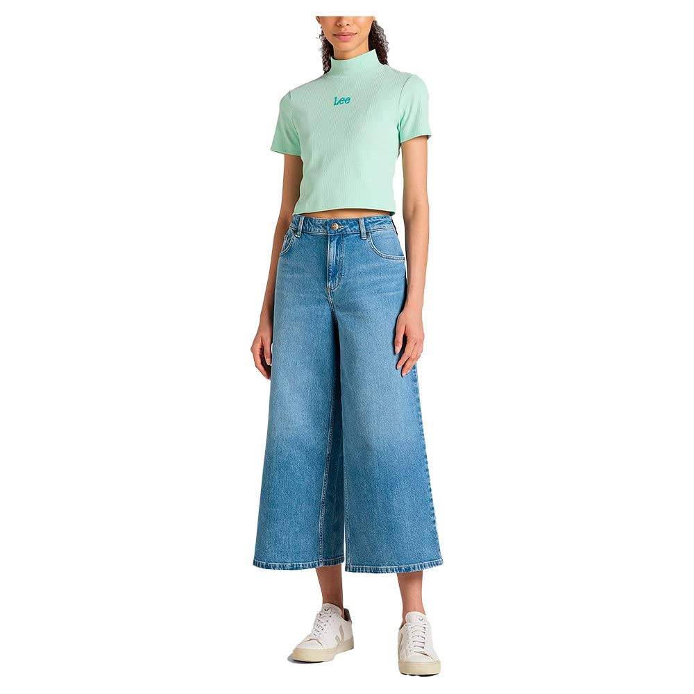 Lee Rib Shrunken t-shirt écru côtelé femme