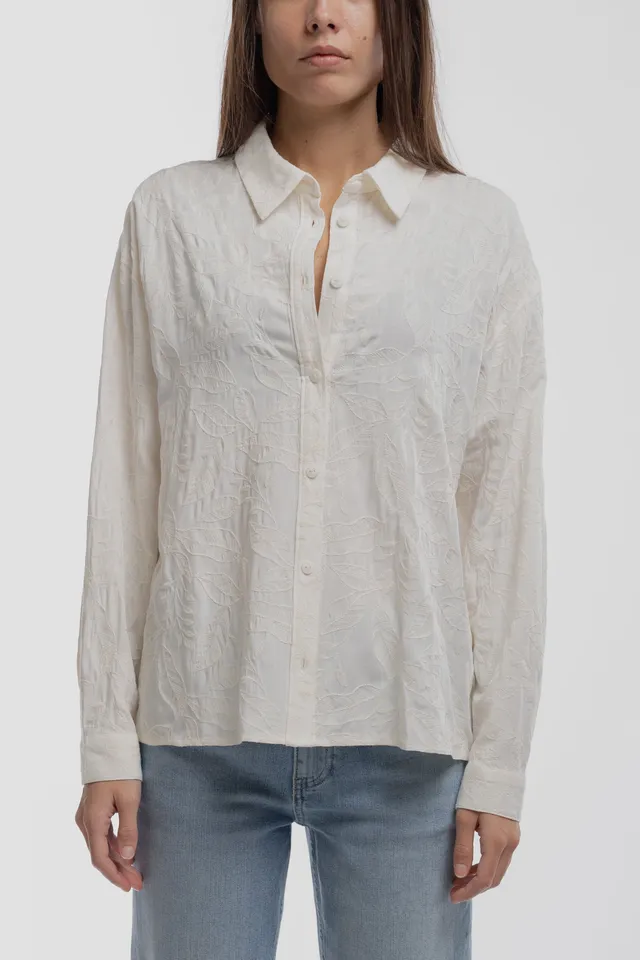 Teddy Smith C-ELINE chemise blanche broderie