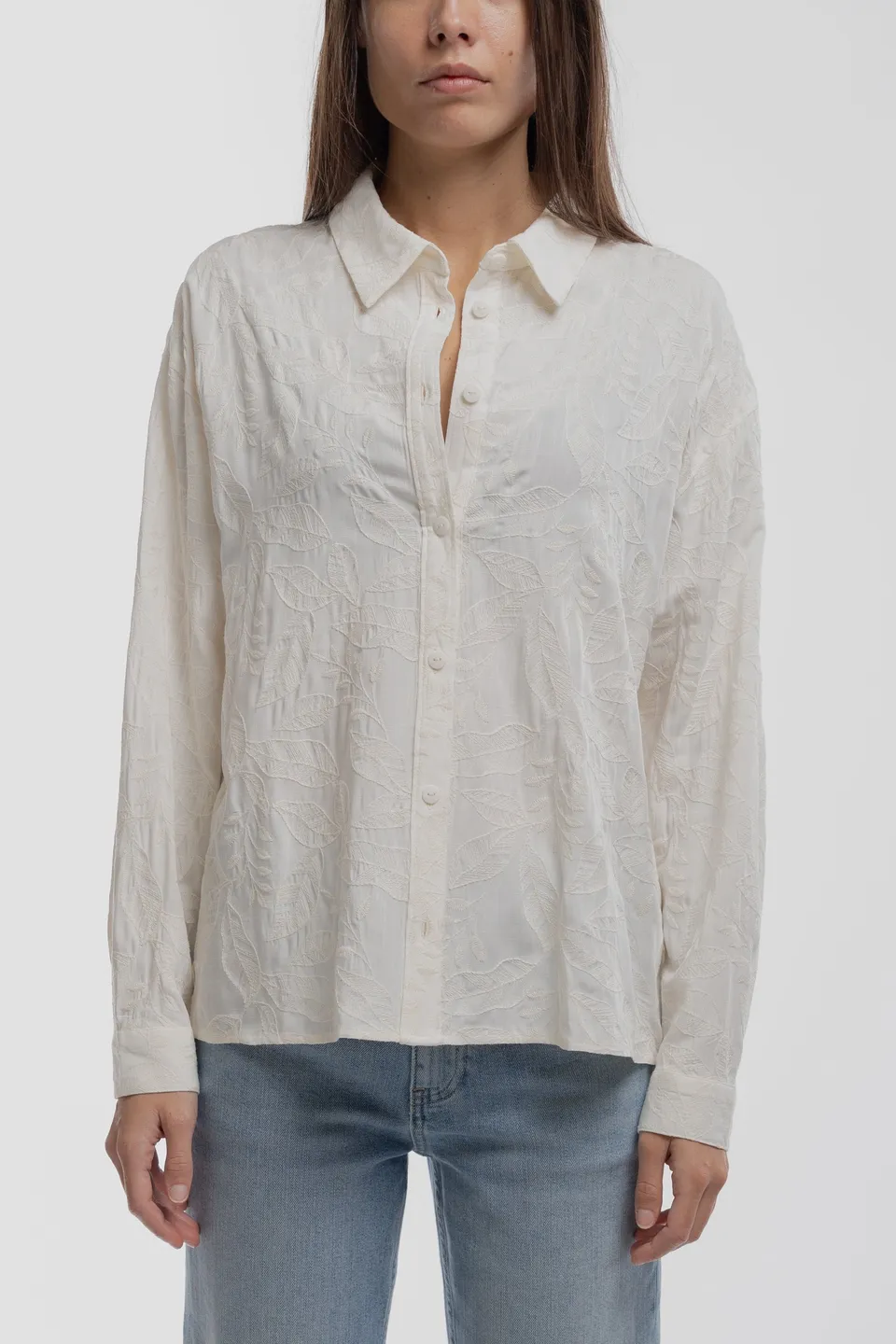 Teddy Smith C-ELINE chemise blanche broderie