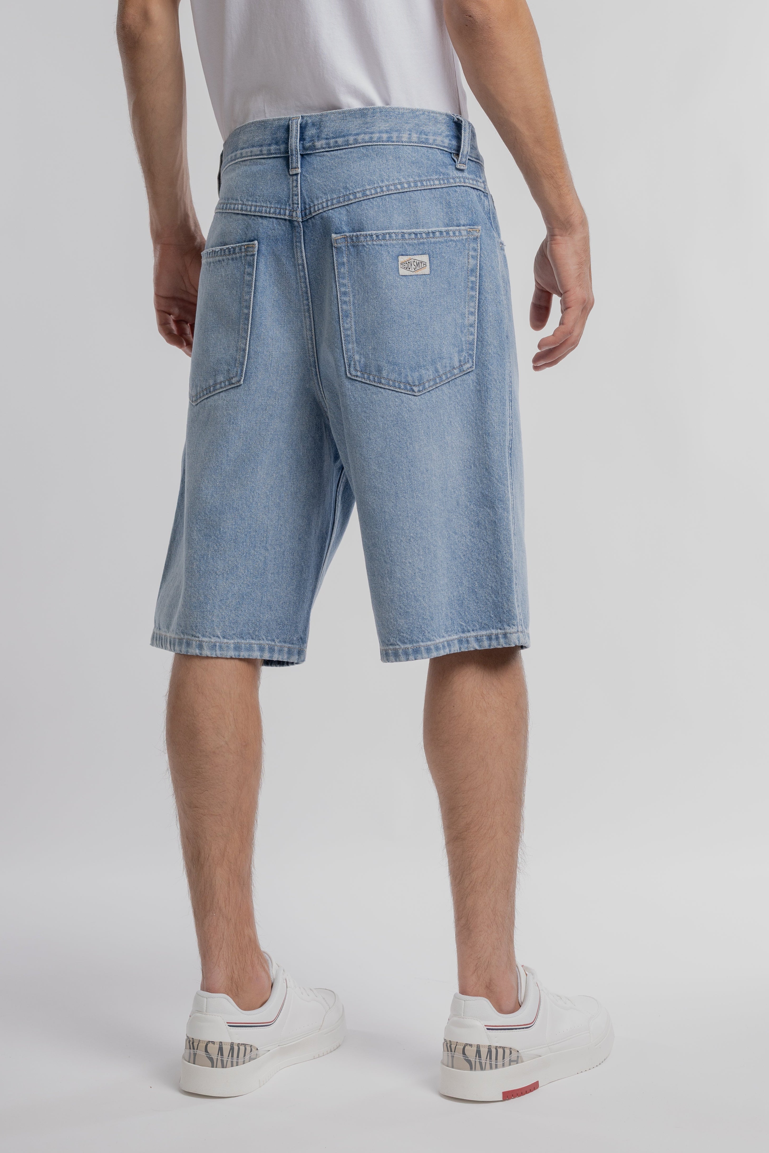 Teddy Smith S-Axel SH short denim indigo clair coton