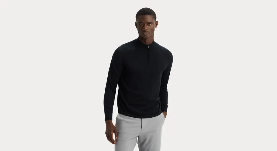 Dockers Go Half-Zip Sweat Homme Noir Thermorégulant