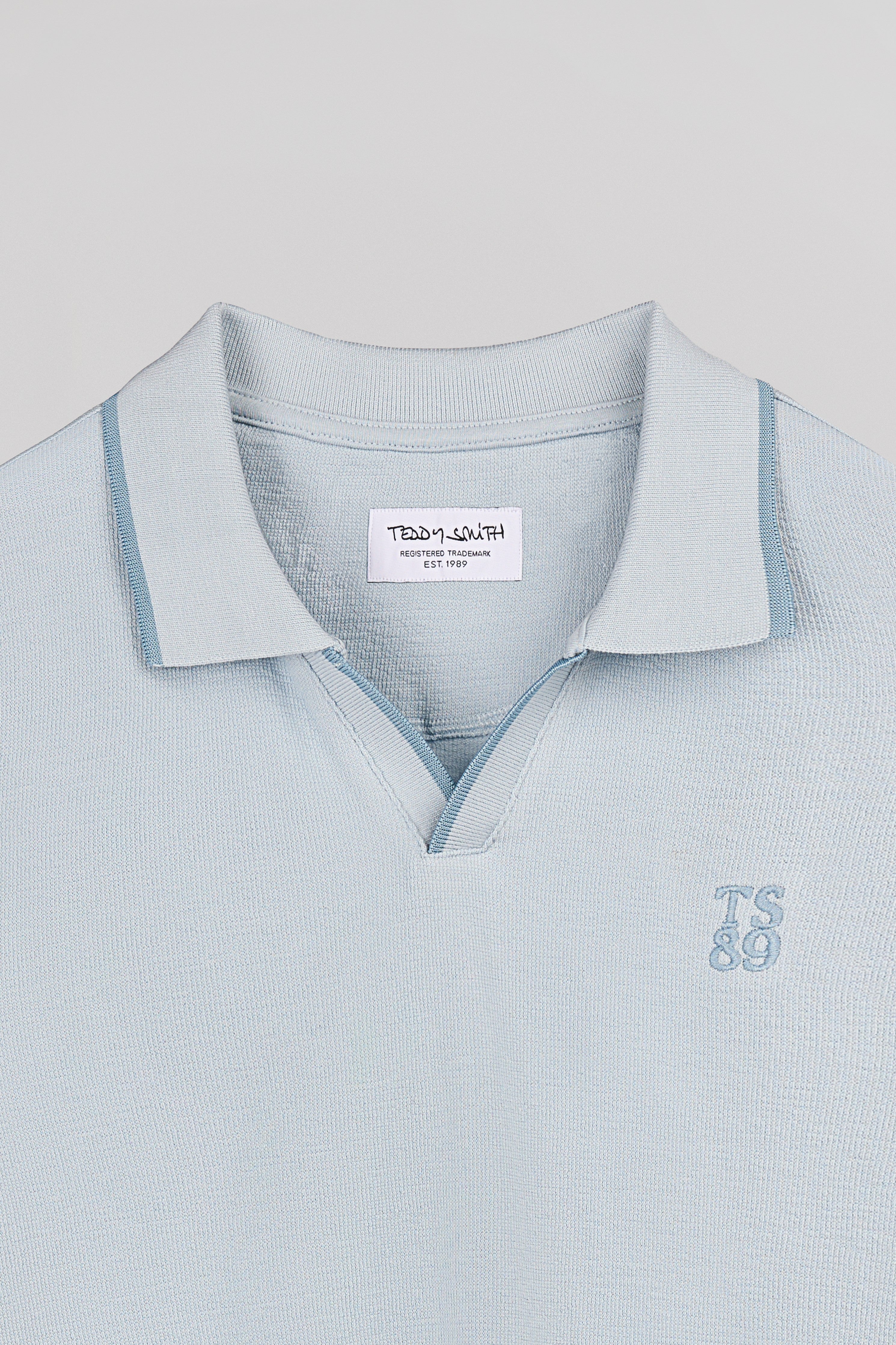 Teddy Smith P-Soner MC polo éponge bleu pastel coton