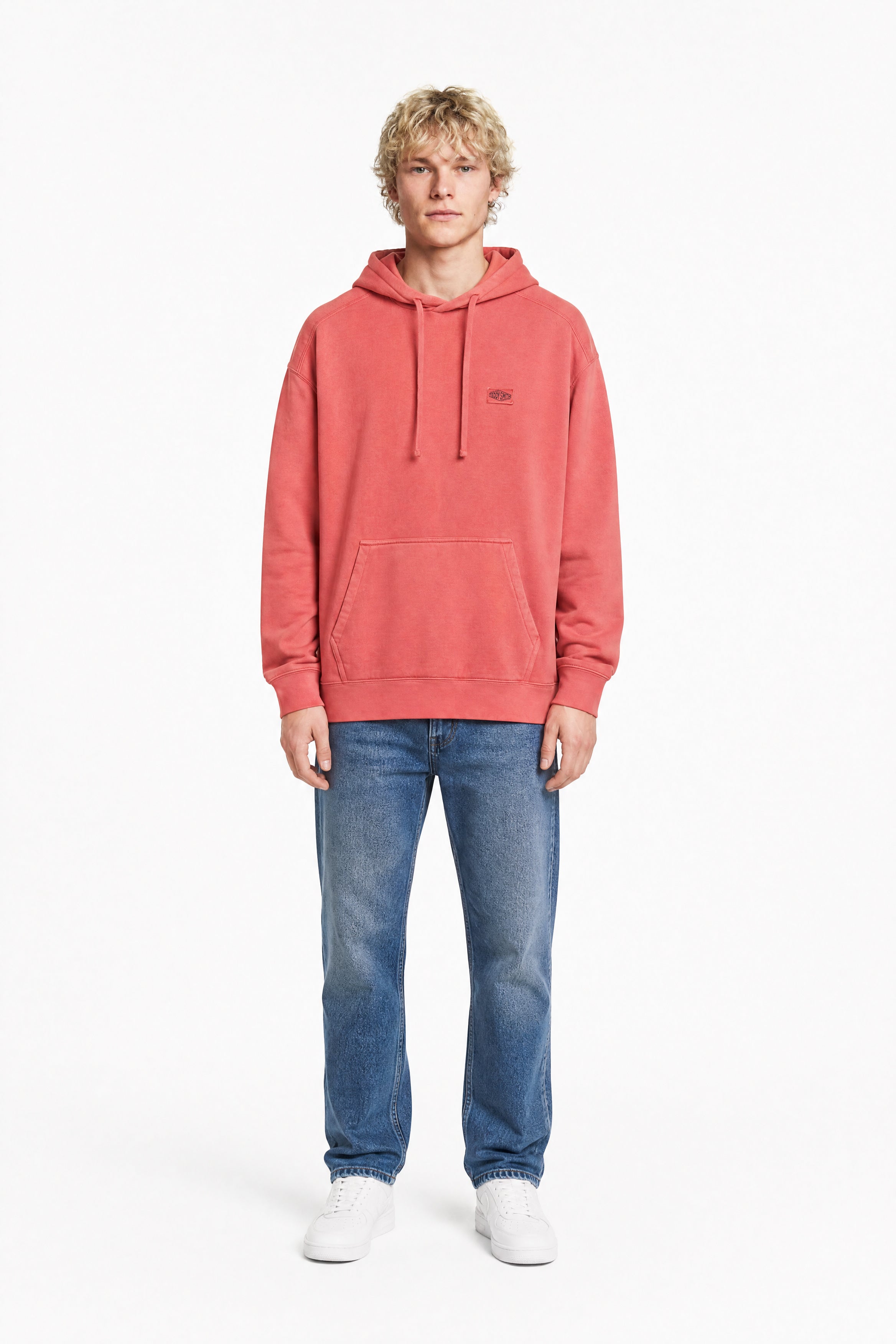 TEDDY SMITH S-NATEO HOODY hoodie homme rouge coquelicot loose