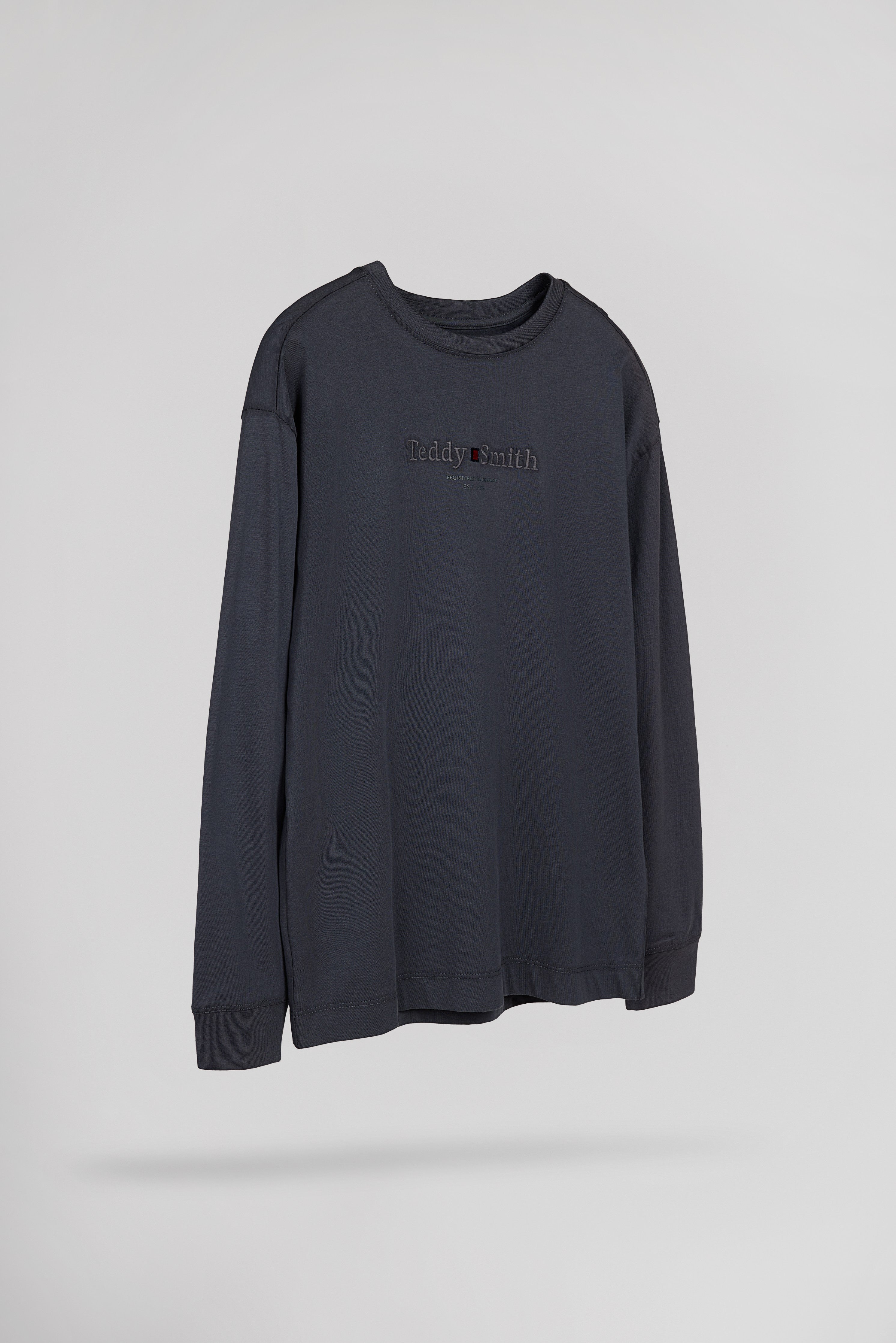 Teddy Smith T-Jim ML JR t-shirt gris mineral ink coton