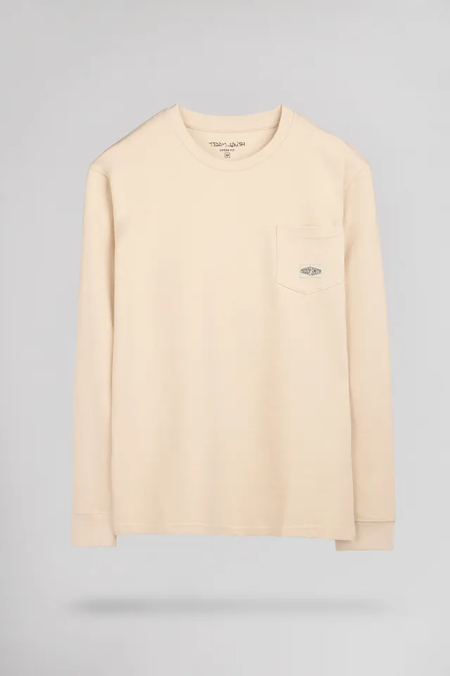 Teddy Smith T-Jameson ML t-shirt manches longues crème