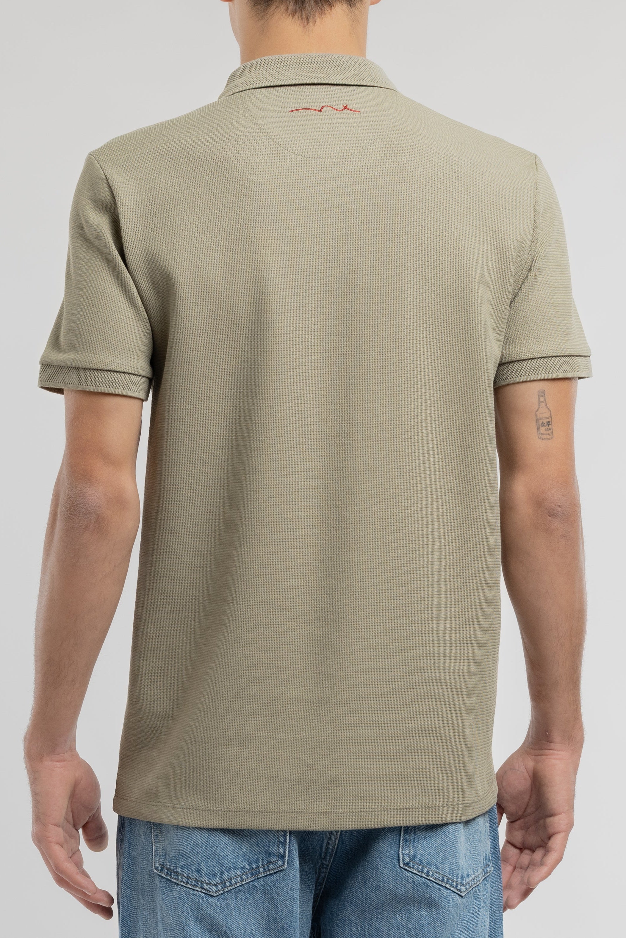 Teddy Smith P-Joel MC polo kaki jersey lourd