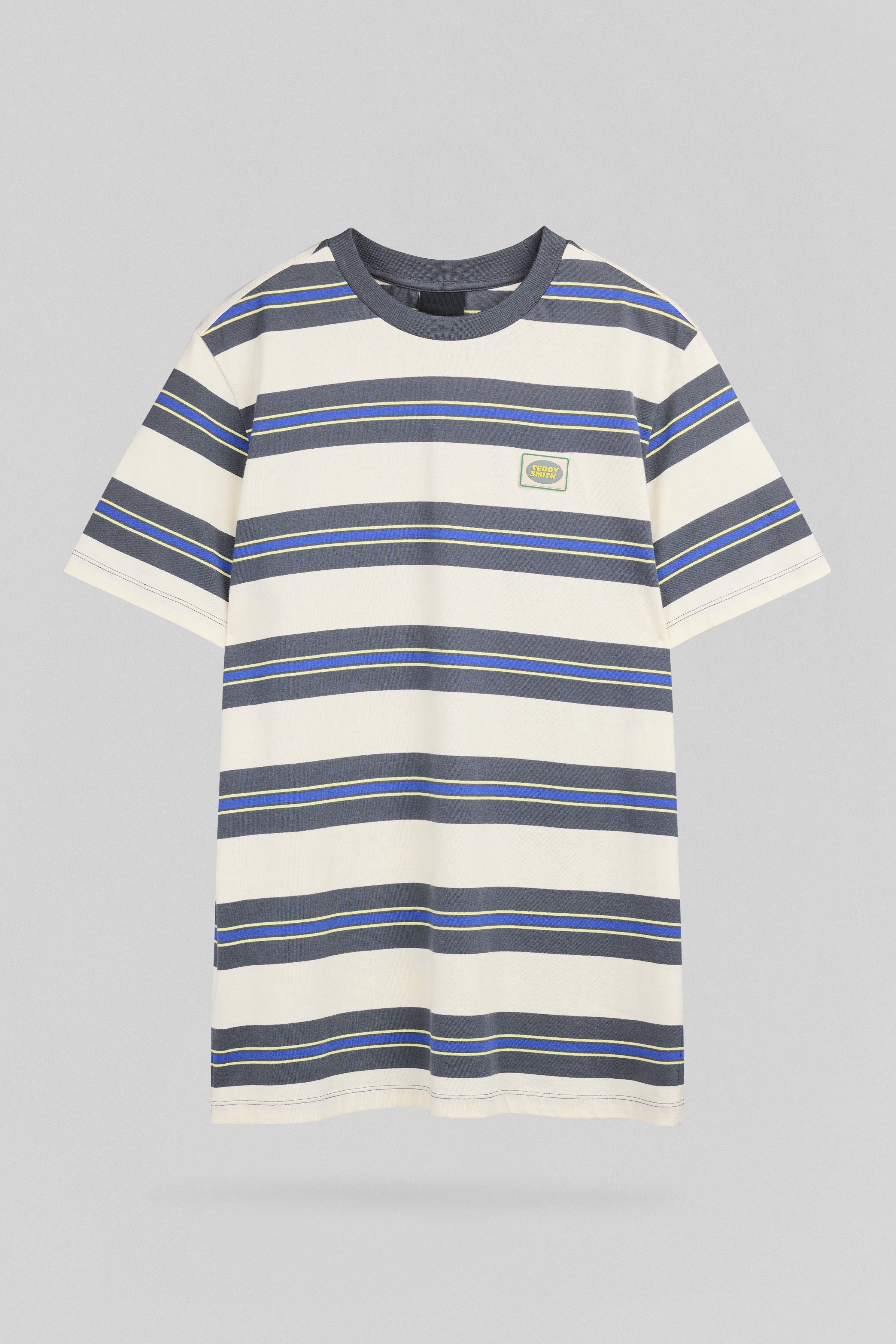 Teddy Smith T-Artuso MC t-shirt homme gris météore rayé