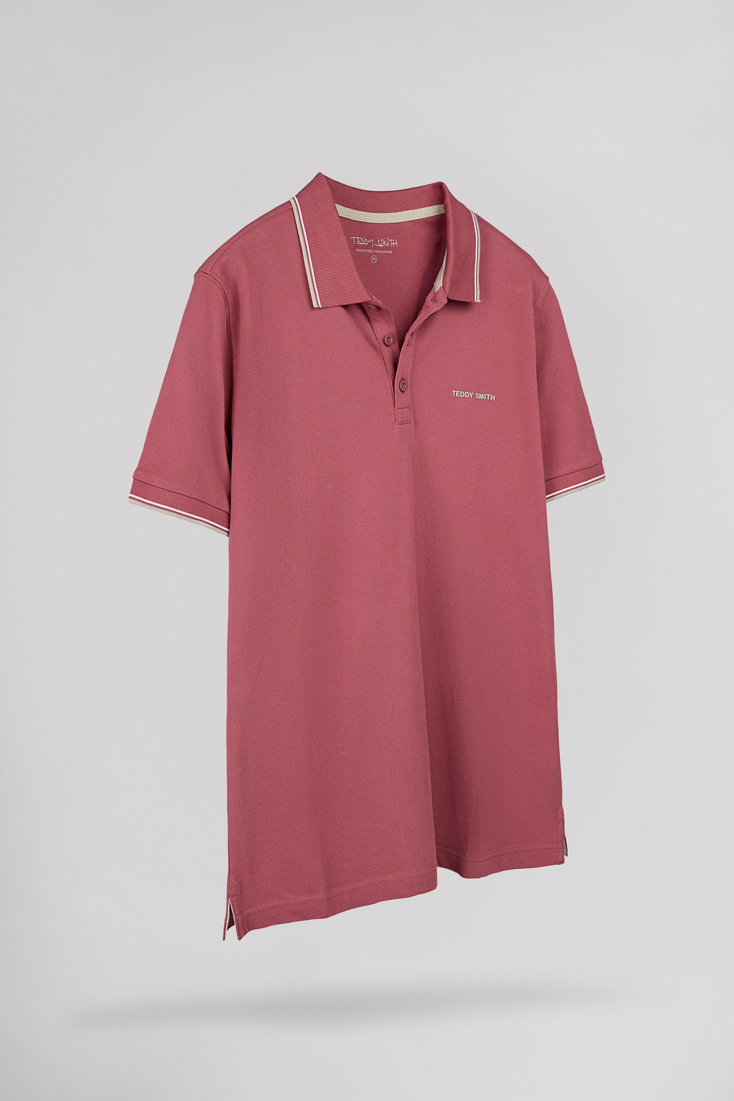 Teddy Smith Pasian 2 MC polo piqué Framboise Foncé
