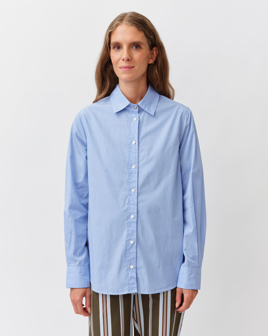 DIEGA CHABA chemise bleue coupe ajustée